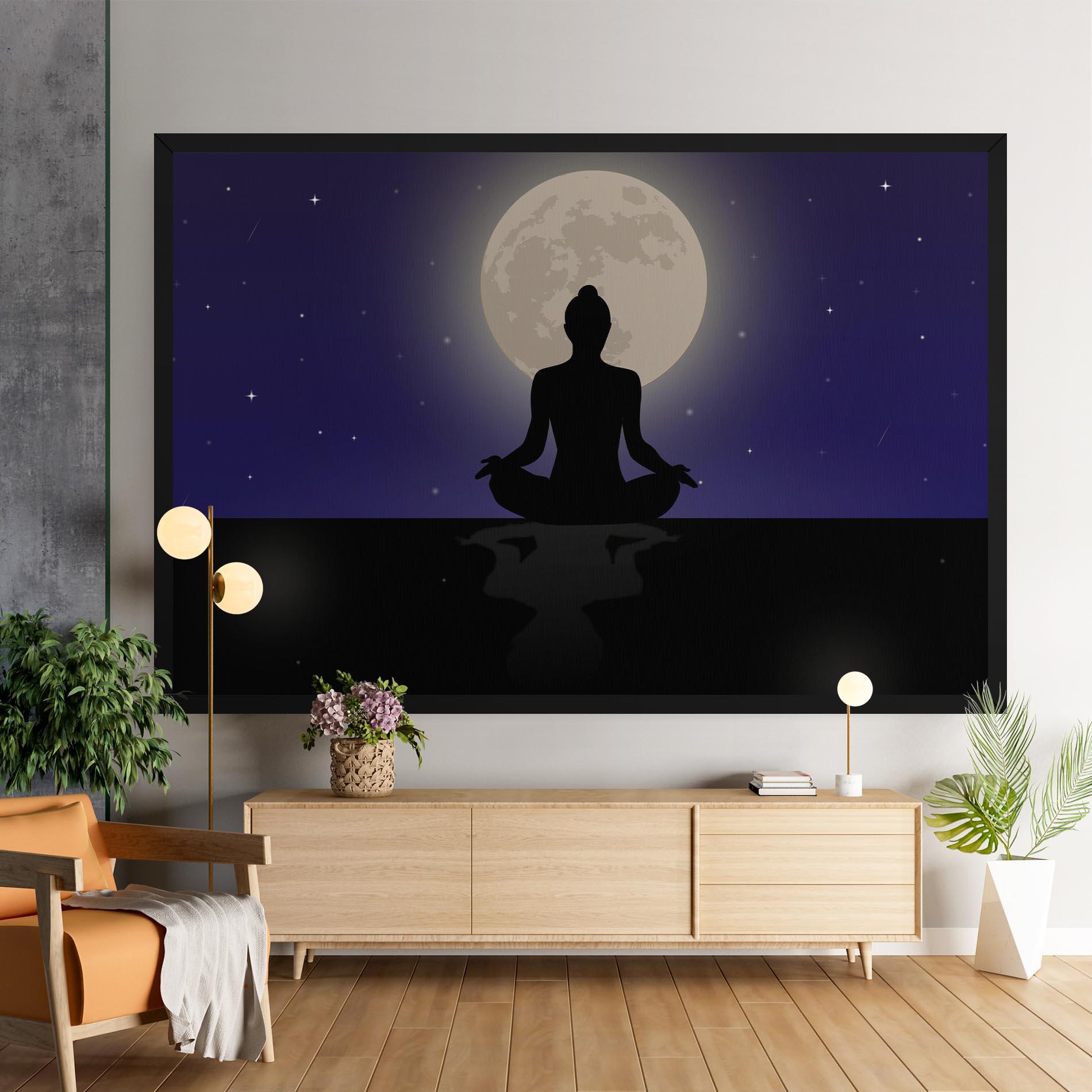Tablou Canvas Full Moon Yoga mockup 9