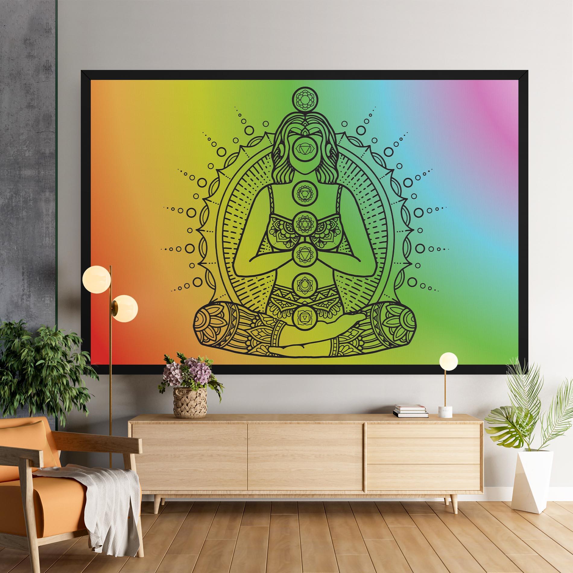 Tablou Canvas Girl Meditation mockup 9