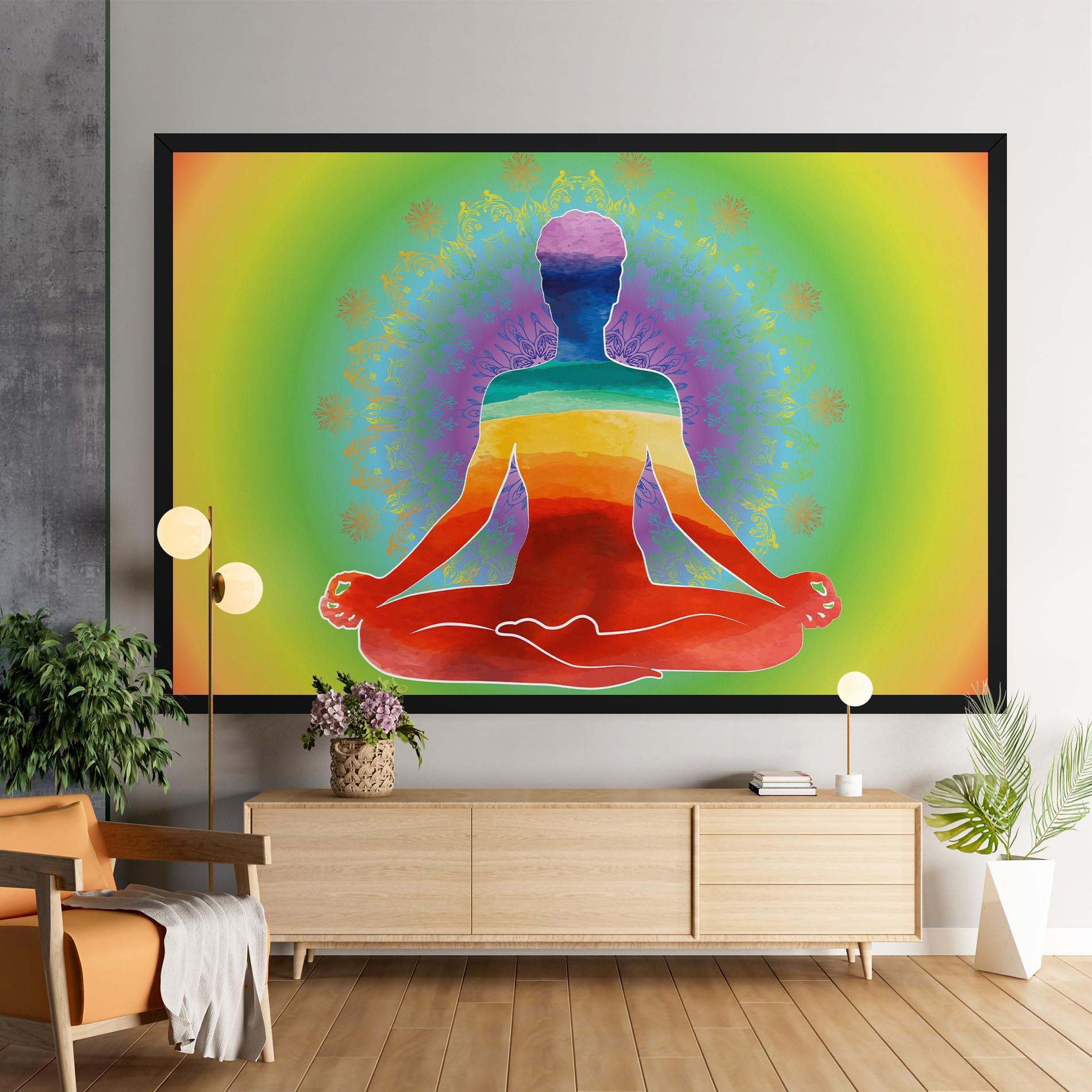 Tablou Canvas Rainbow Yoga mockup 9