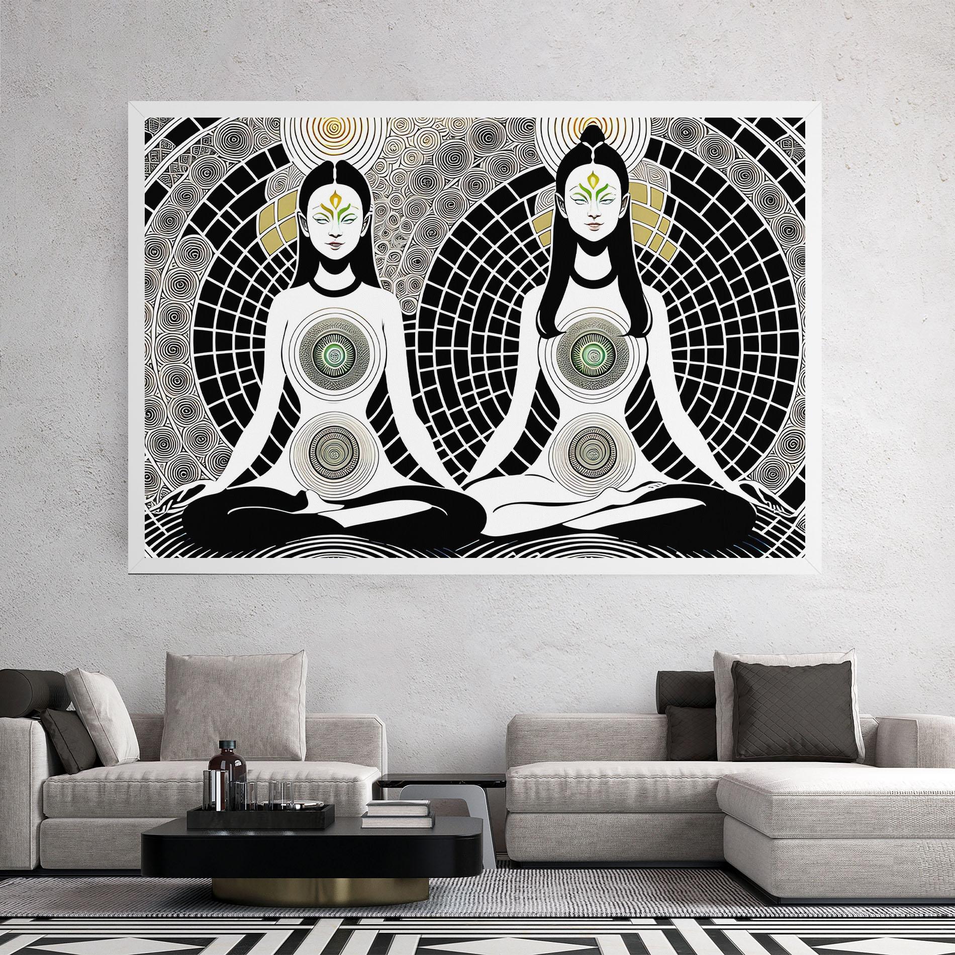 Tablou Canvas Clolorful Meditation mockup 2