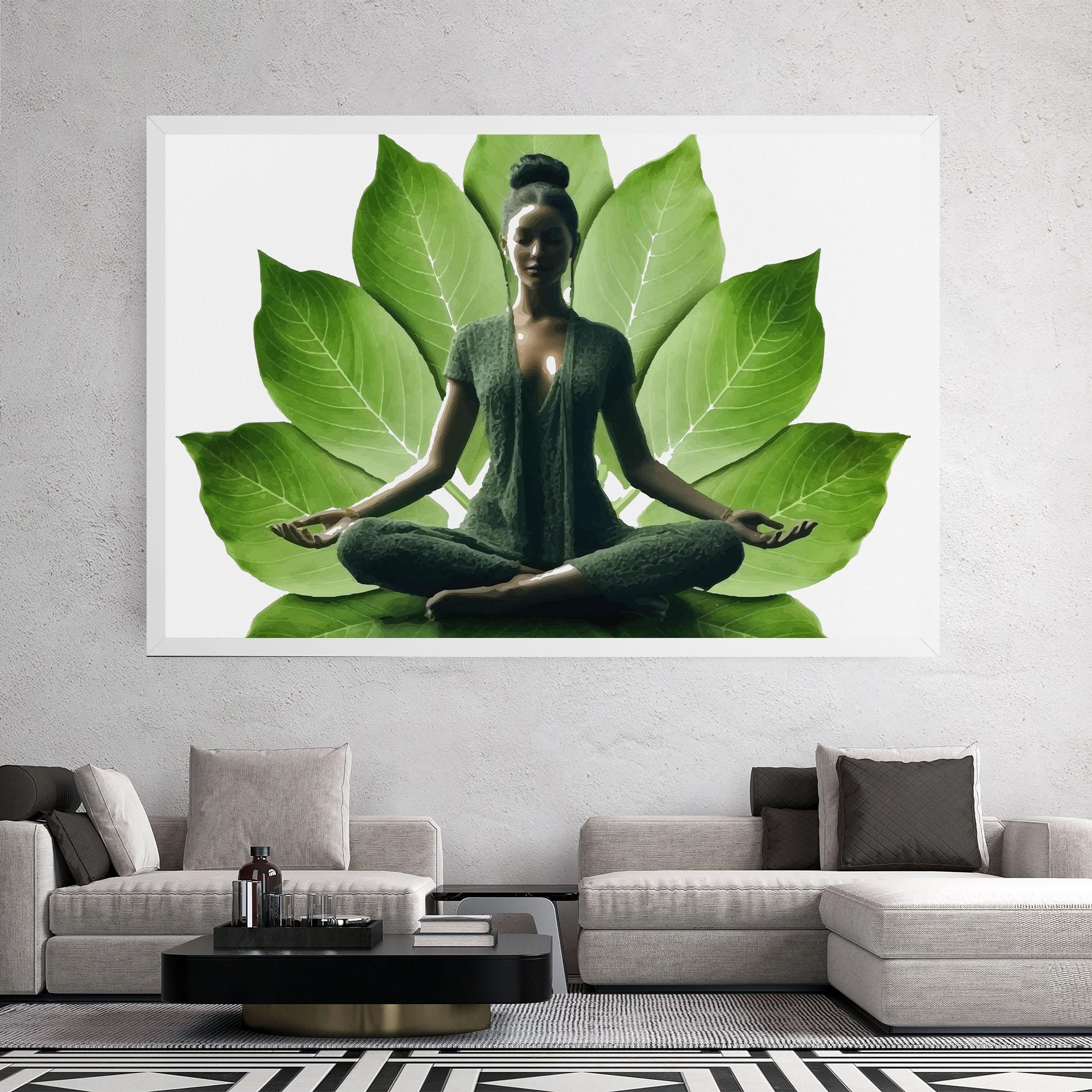 Tablou Canvas Leaf Yoga mockup 2