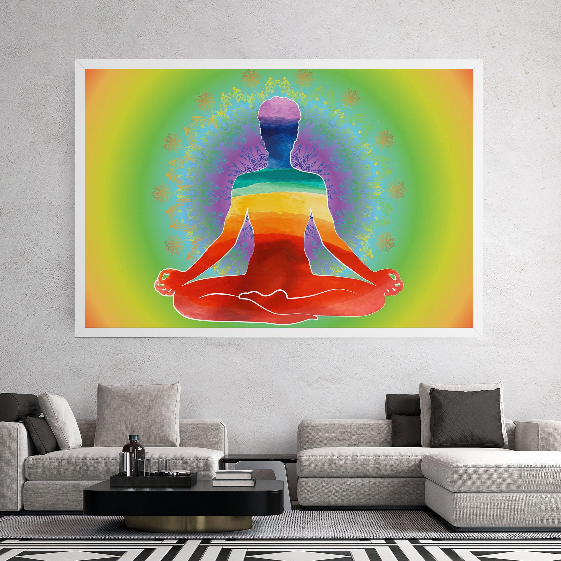 Tablou Canvas Rainbow Yoga mockup 2