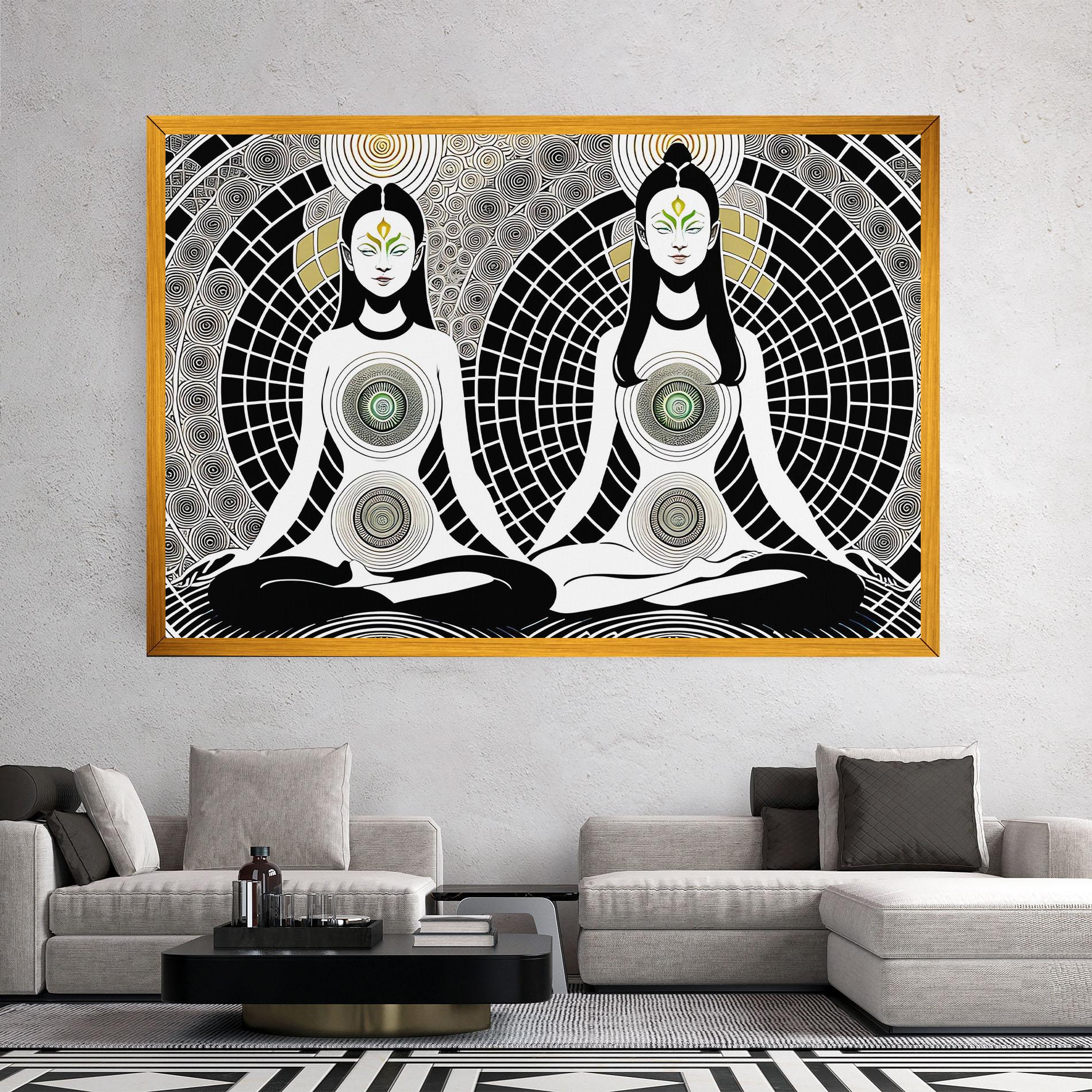 Tablou Canvas Clolorful Meditation mockup 2