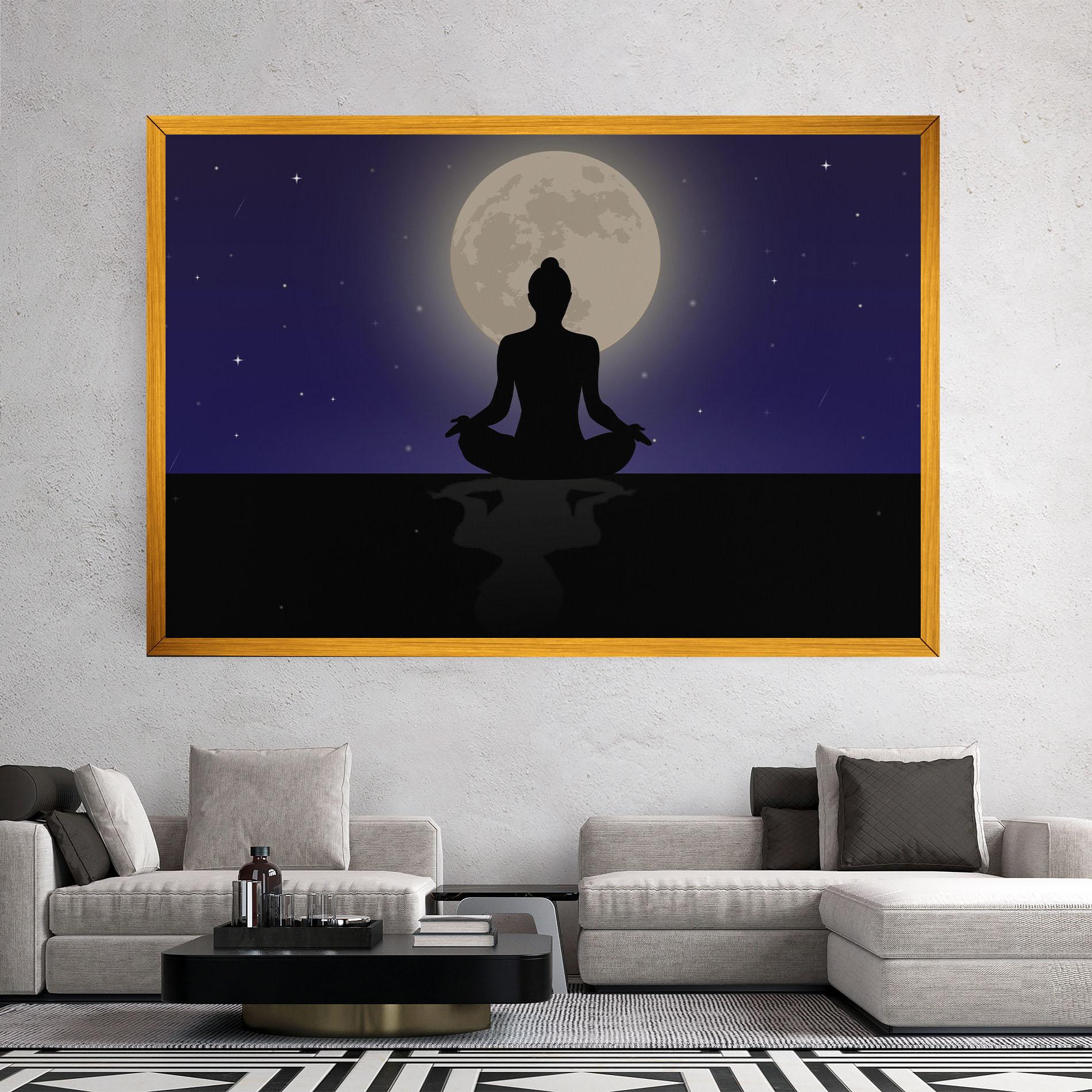 Tablou Canvas Full Moon Yoga mockup 2