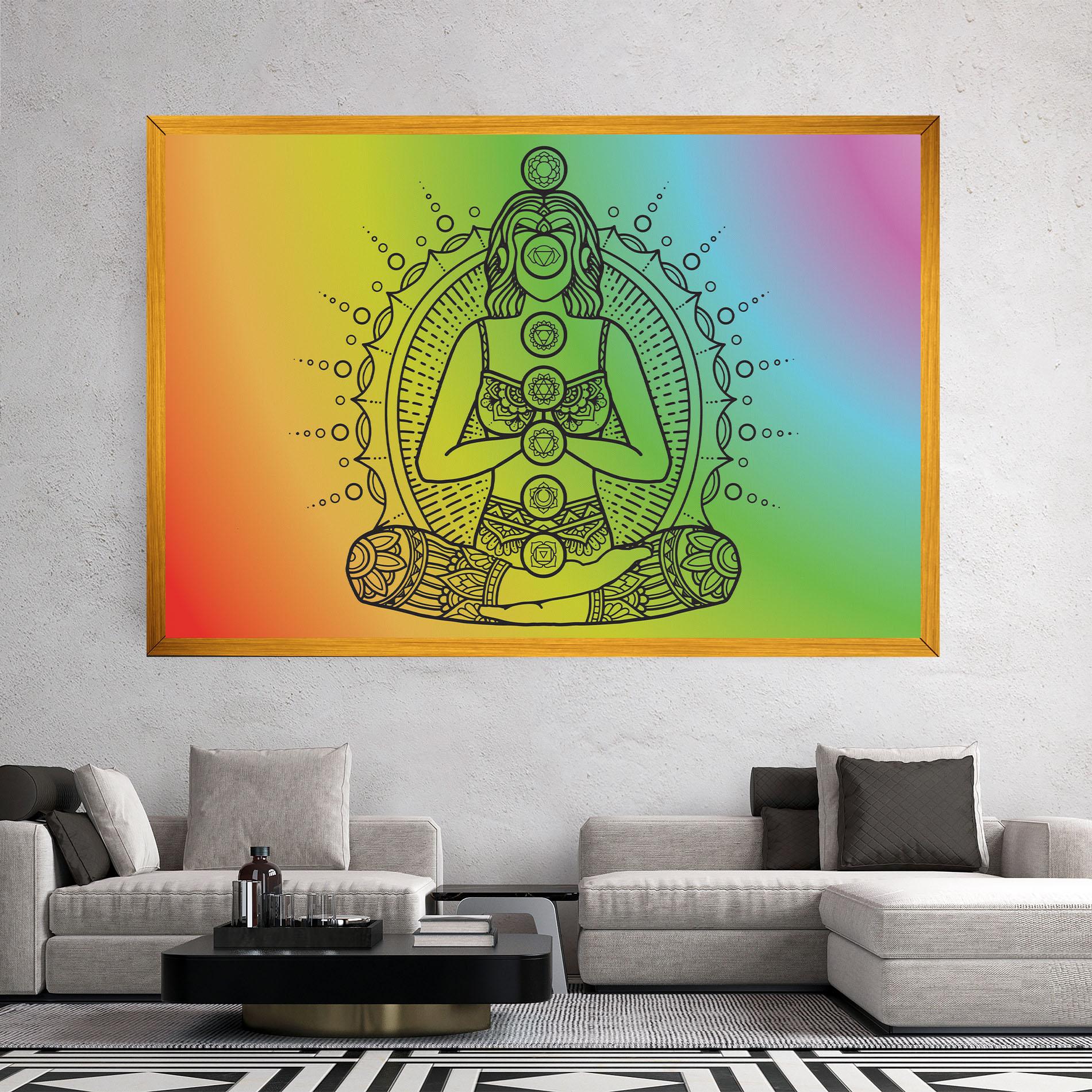 Tablou Canvas Girl Meditation mockup 2