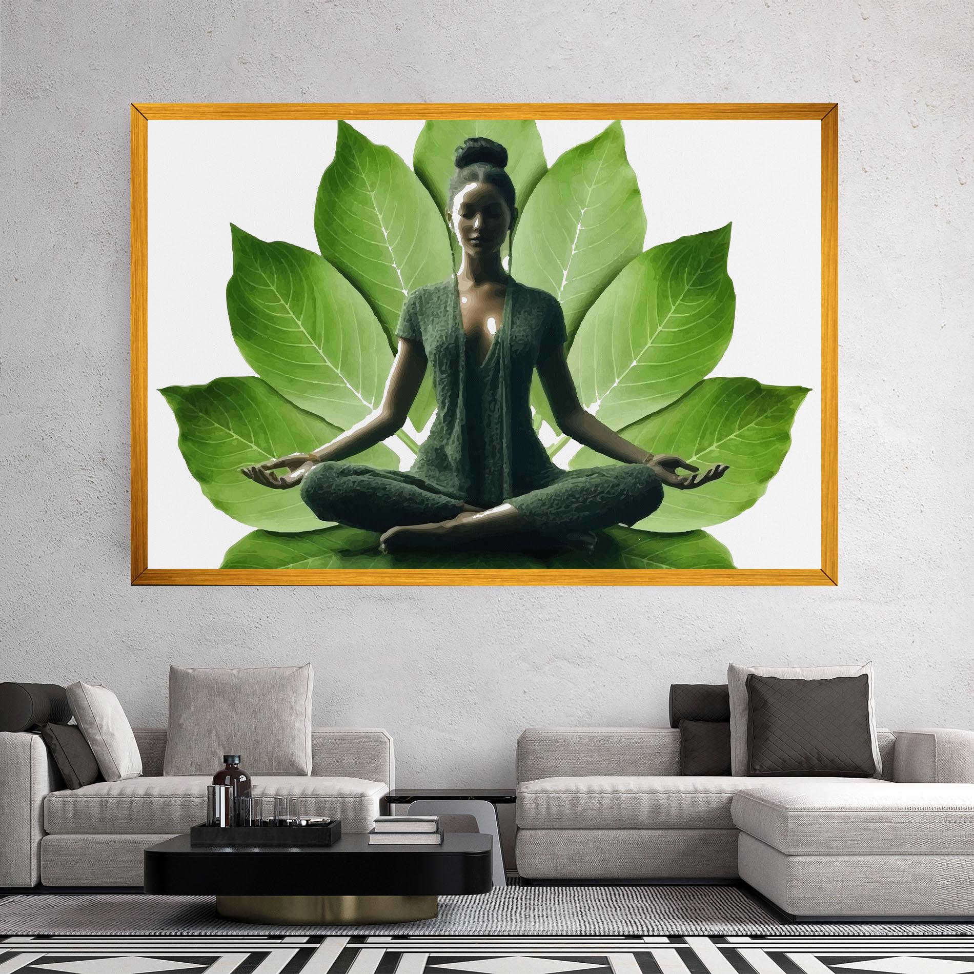 Tablou Canvas Leaf Yoga mockup 2
