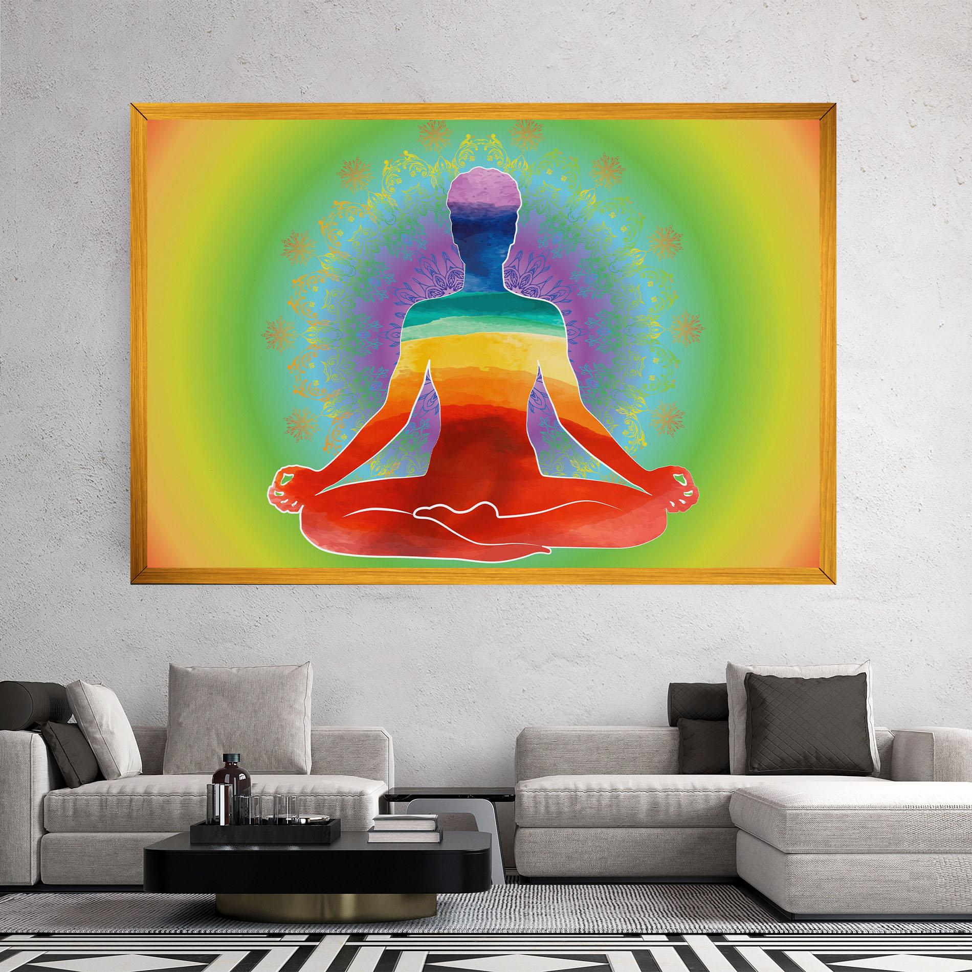 Tablou Canvas Rainbow Yoga mockup 2