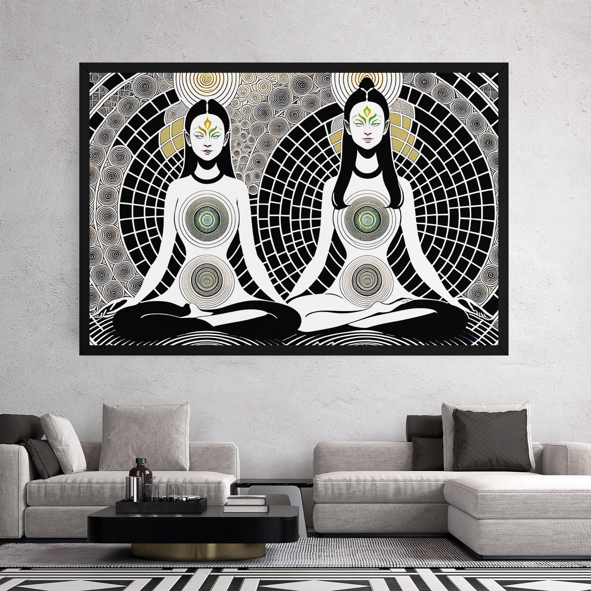 Tablou Canvas Clolorful Meditation mockup 2