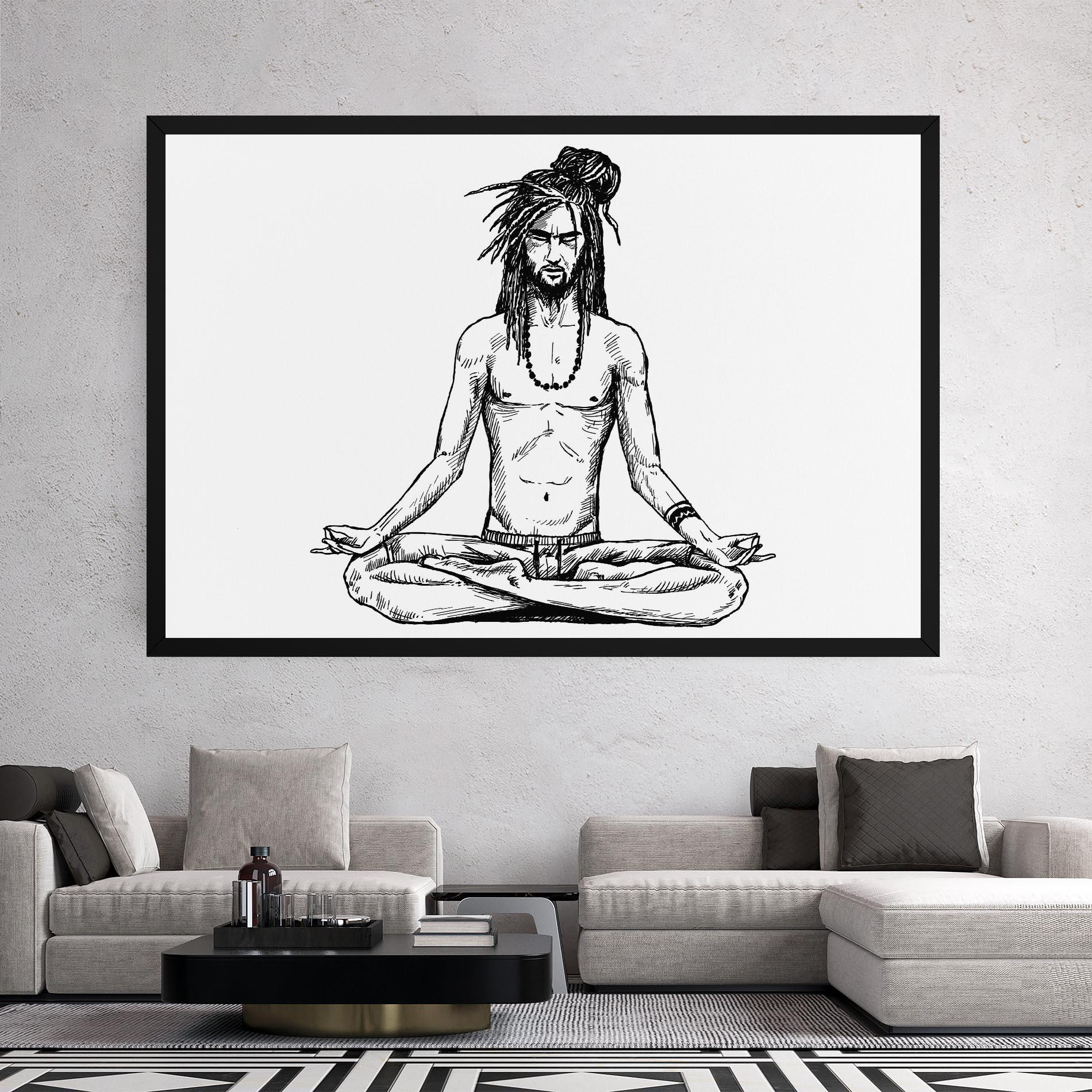 Tablou Canvas Focused Meditation mockup 2