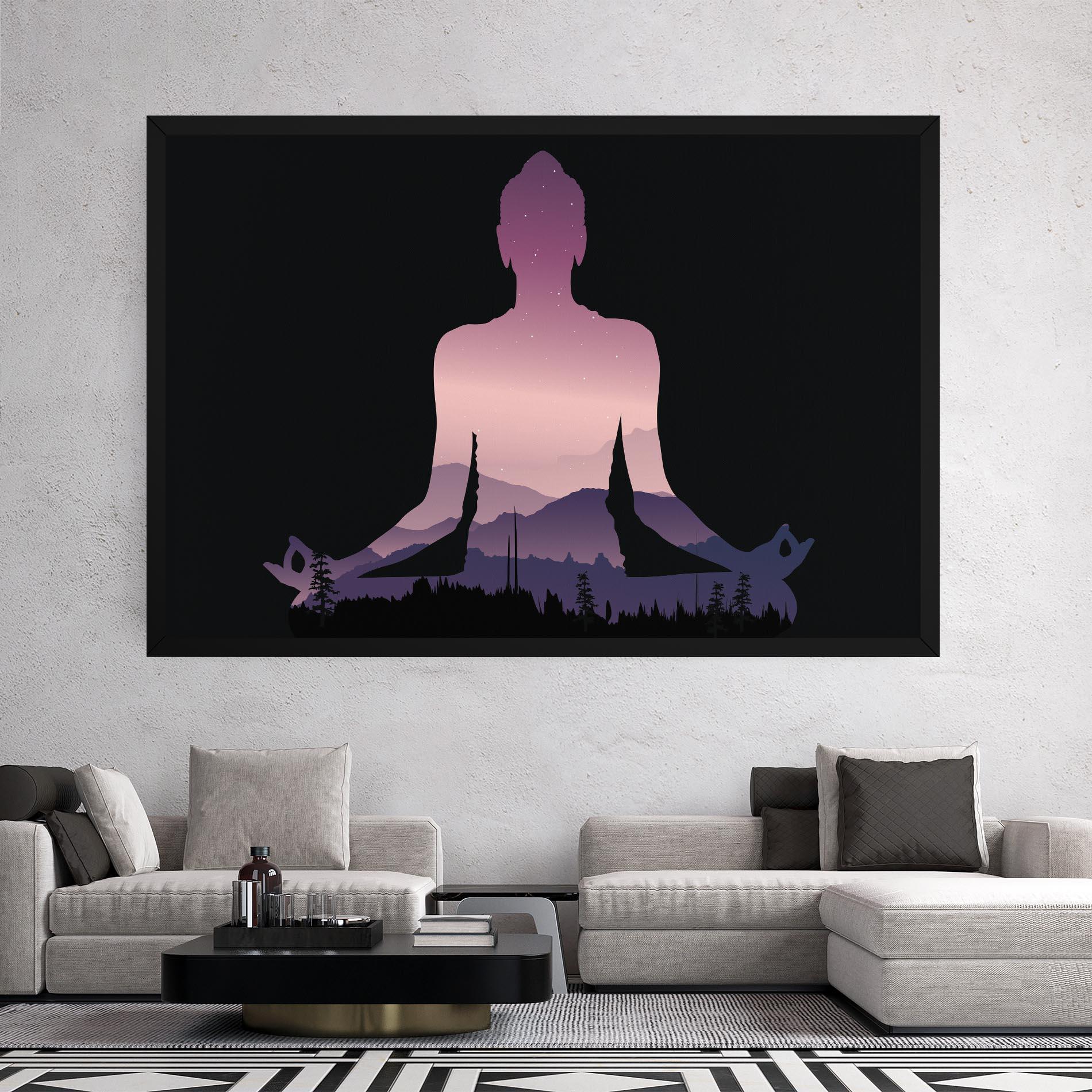 Tablou Canvas Forest Star Yoga mockup 2