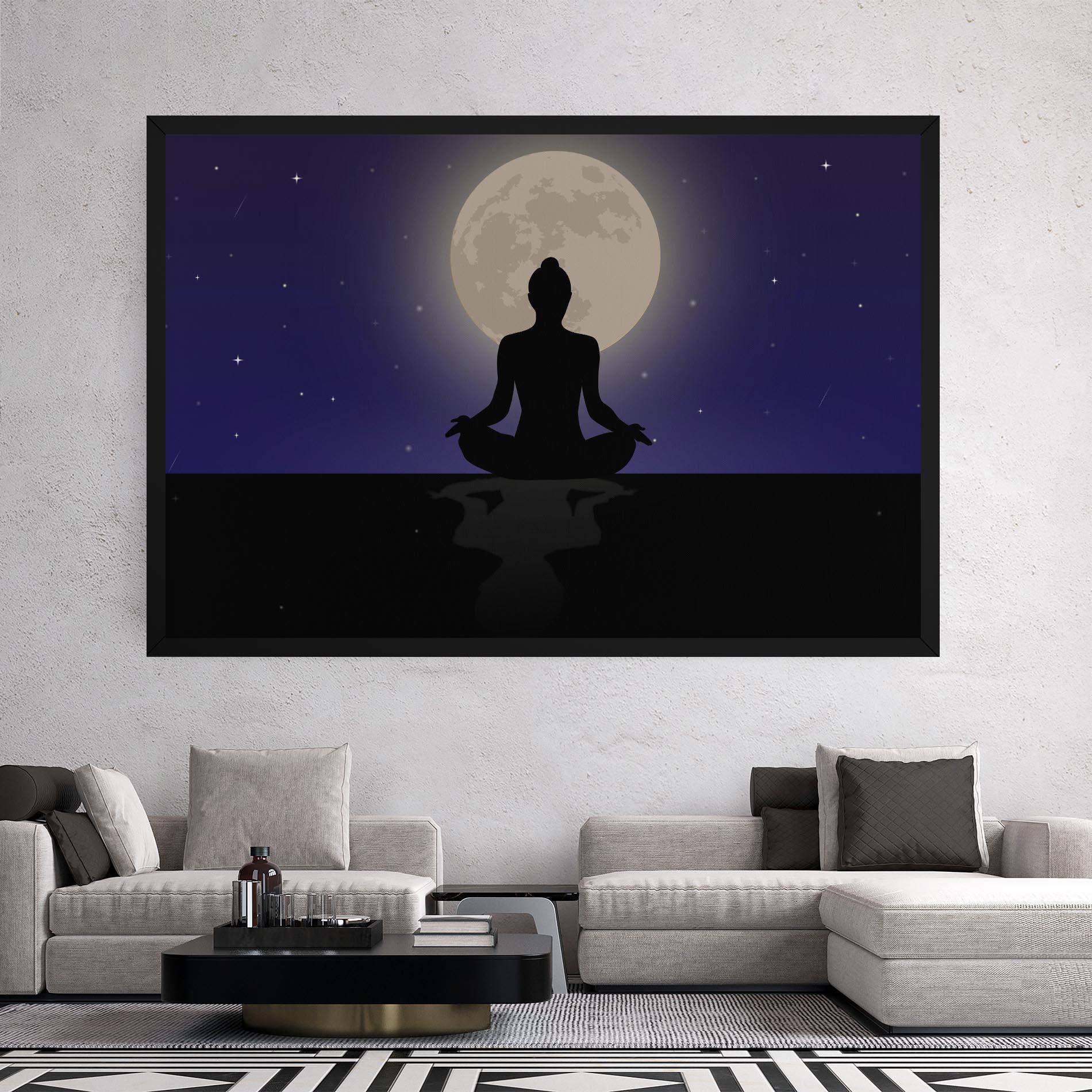 Tablou Canvas Full Moon Yoga mockup 2