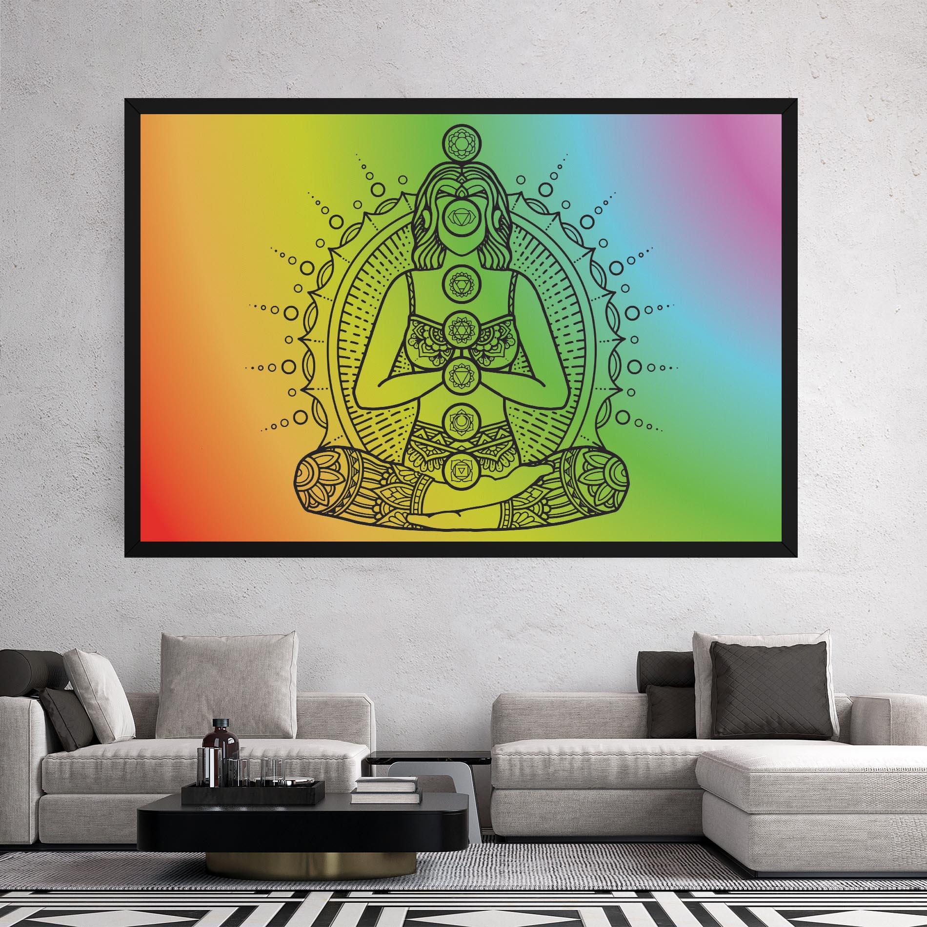 Tablou Canvas Girl Meditation mockup 2