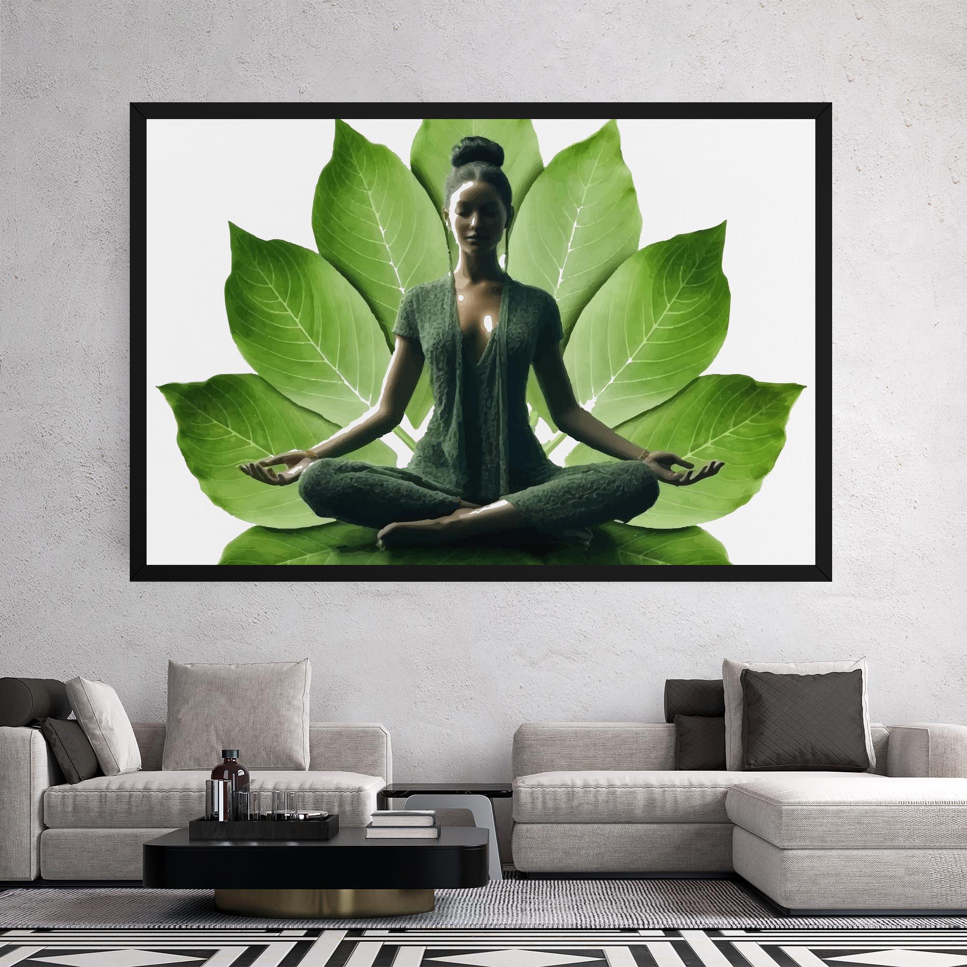 Tablou Canvas Leaf Yoga mockup 2