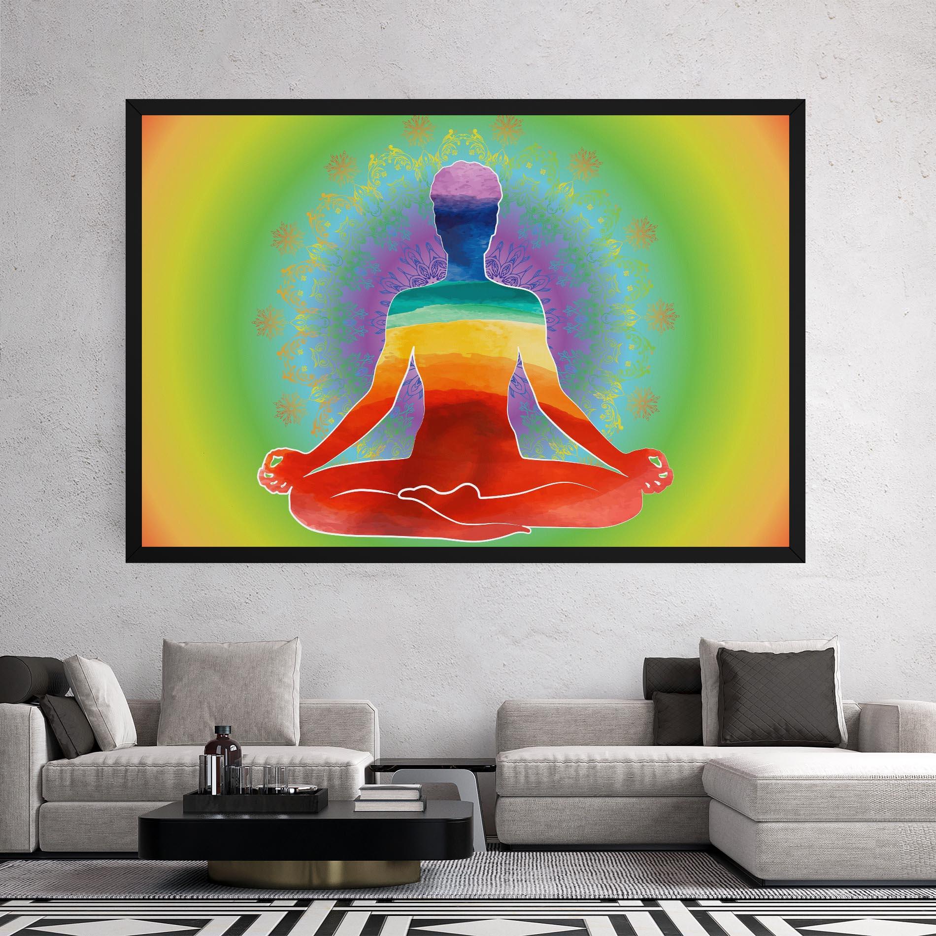 Tablou Canvas Rainbow Yoga mockup 2