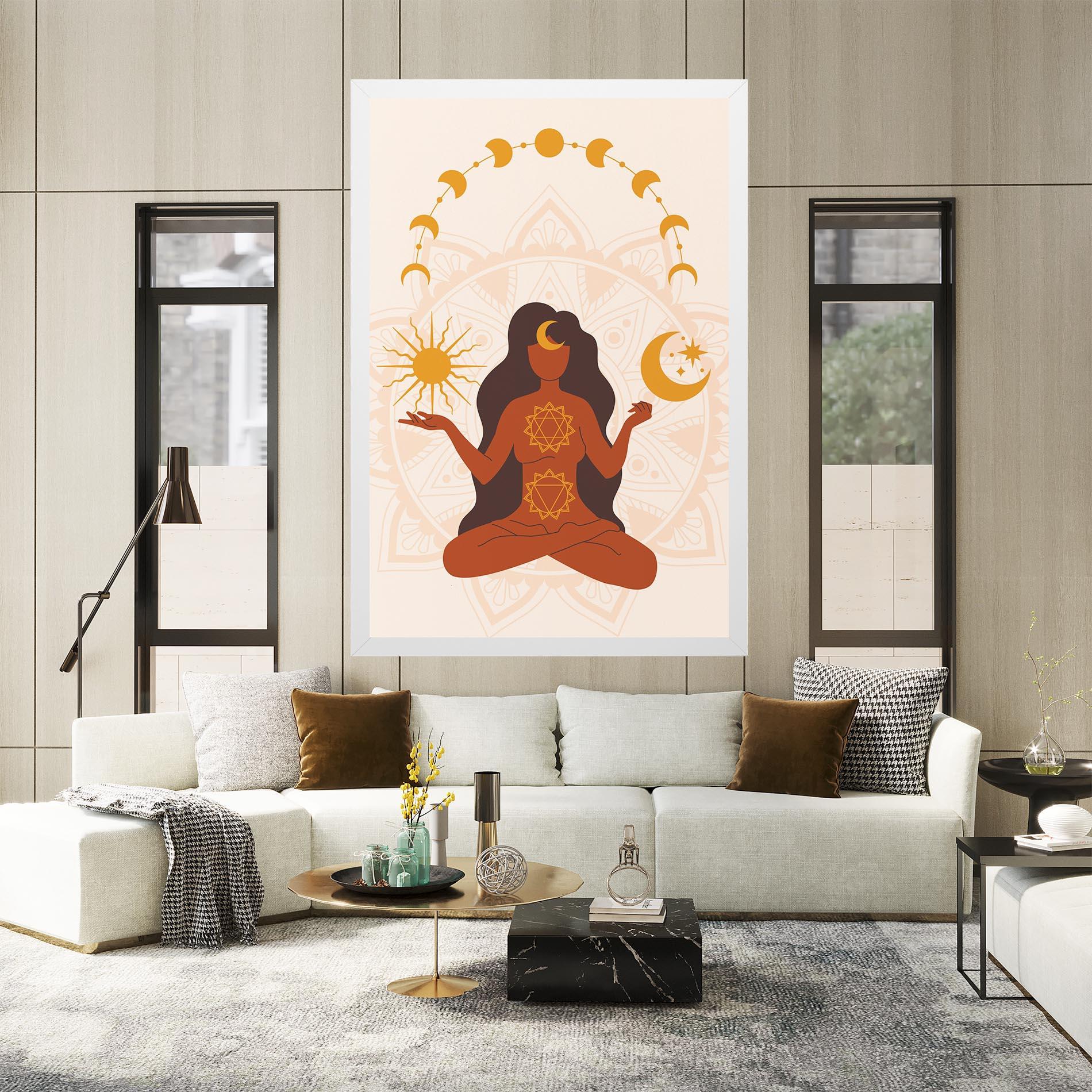 Tablou Canvas Moon Sun Meditation mockup 2