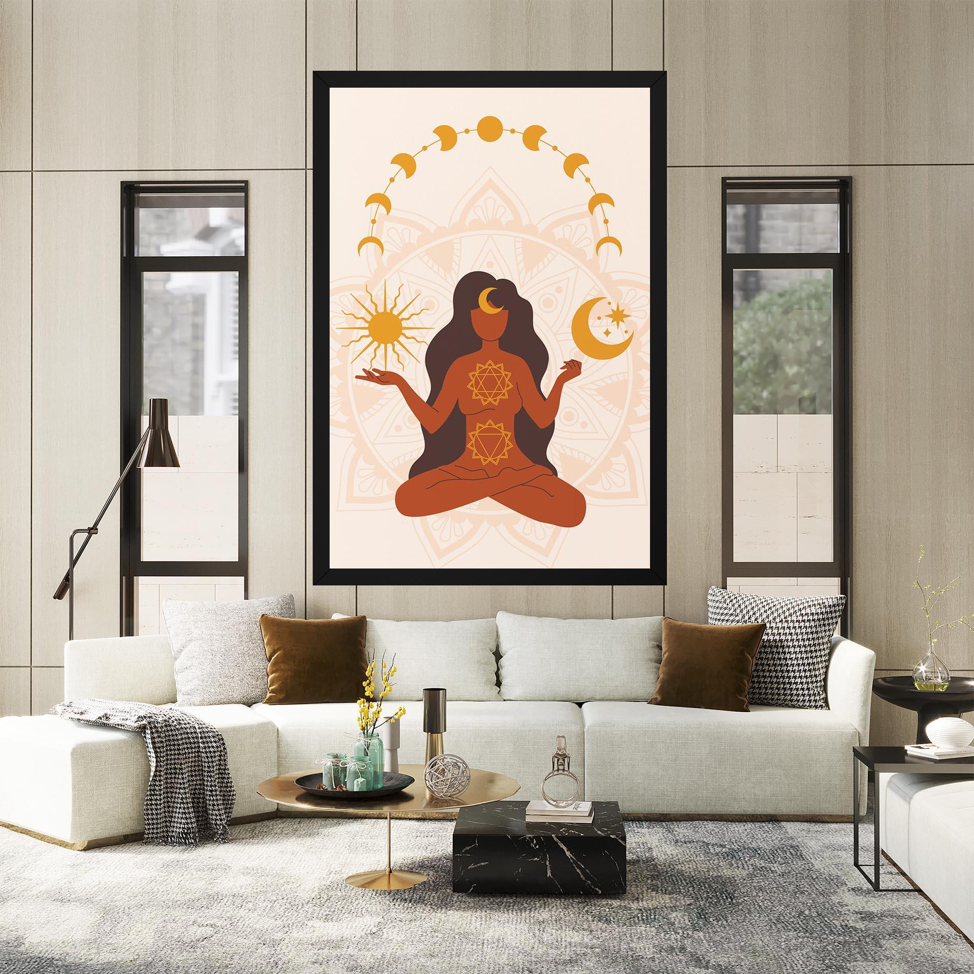 Tablou Canvas Moon Sun Meditation mockup 2