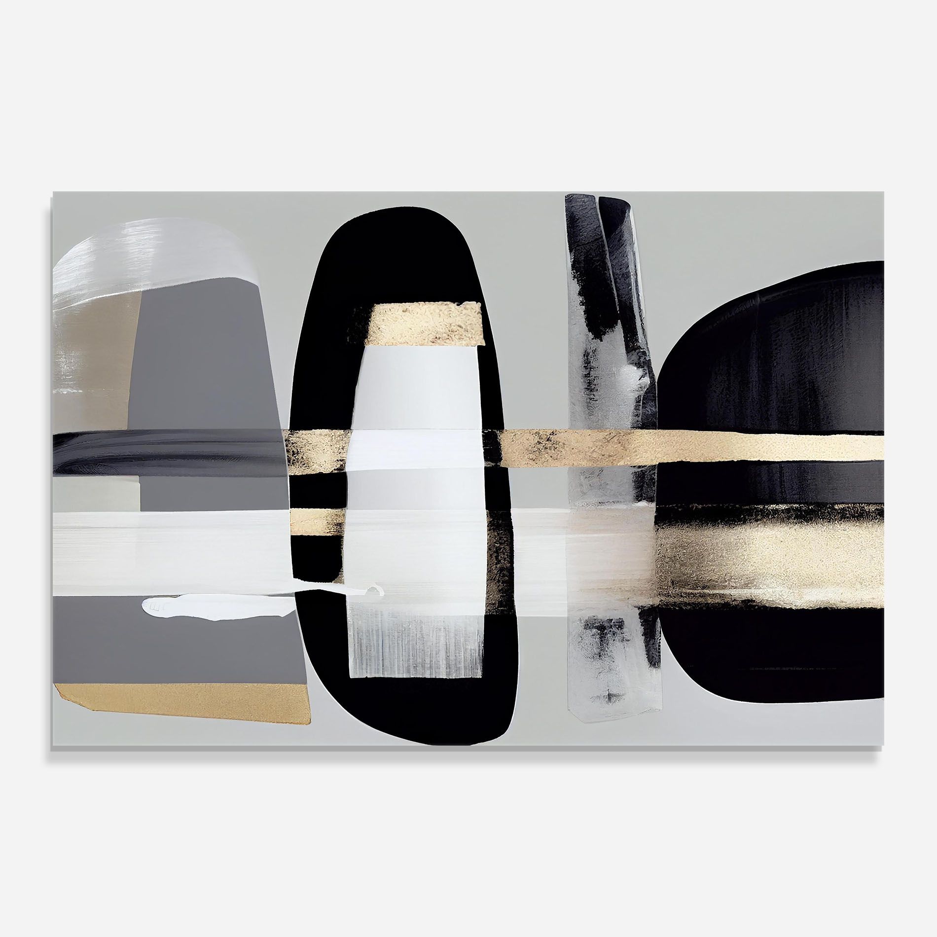 Abstract Gold Painting With Black mockup 0
