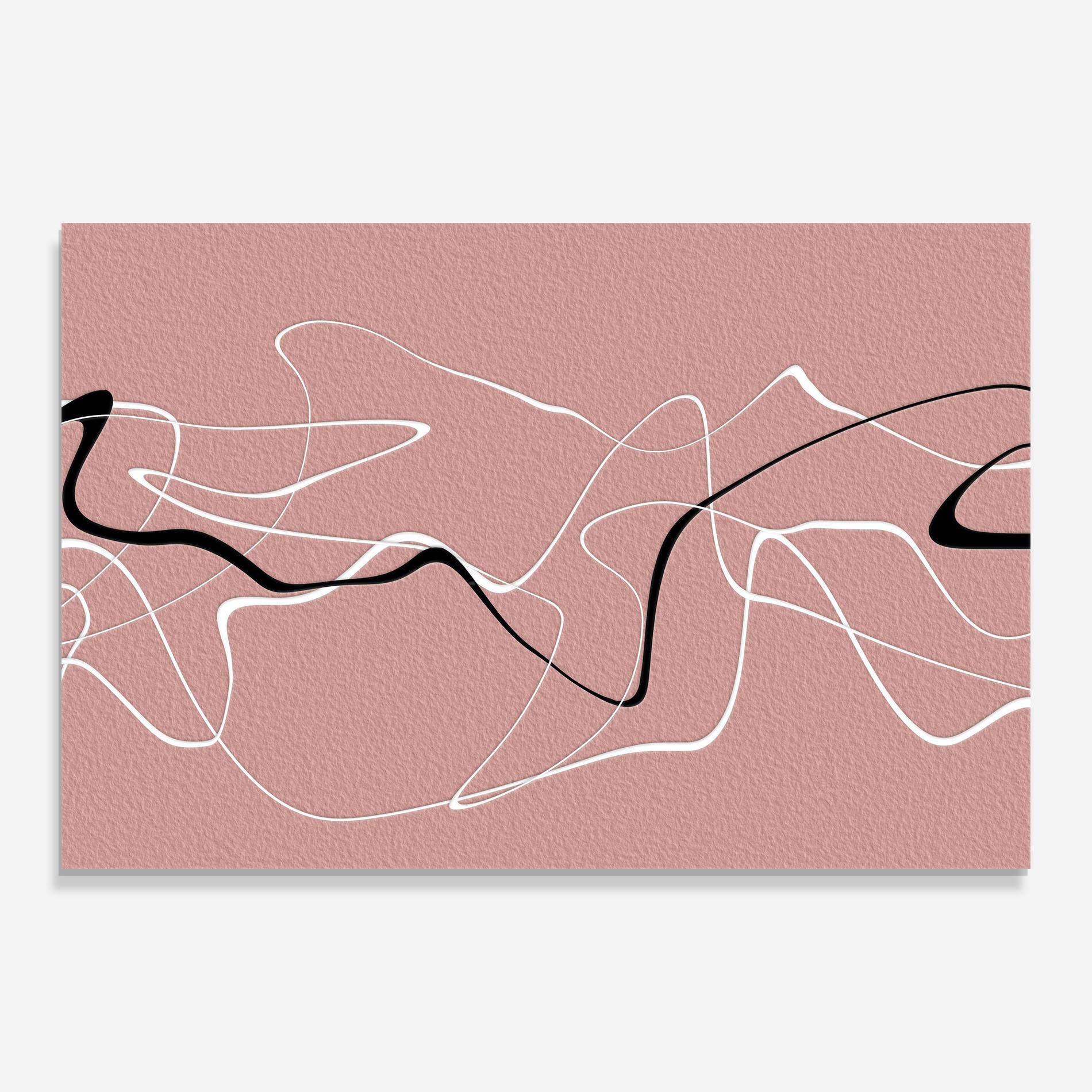 Tablou Sticla Abstract Pink Painting mockup 0