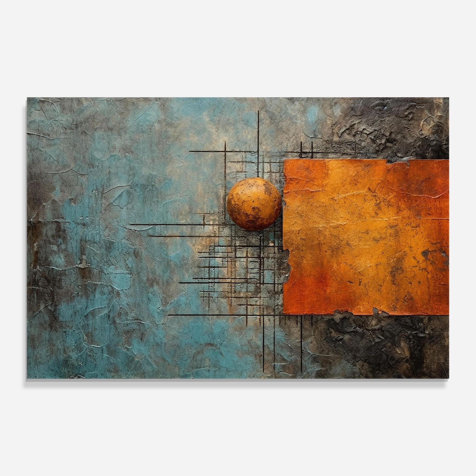Orange Square Painting mockup 0