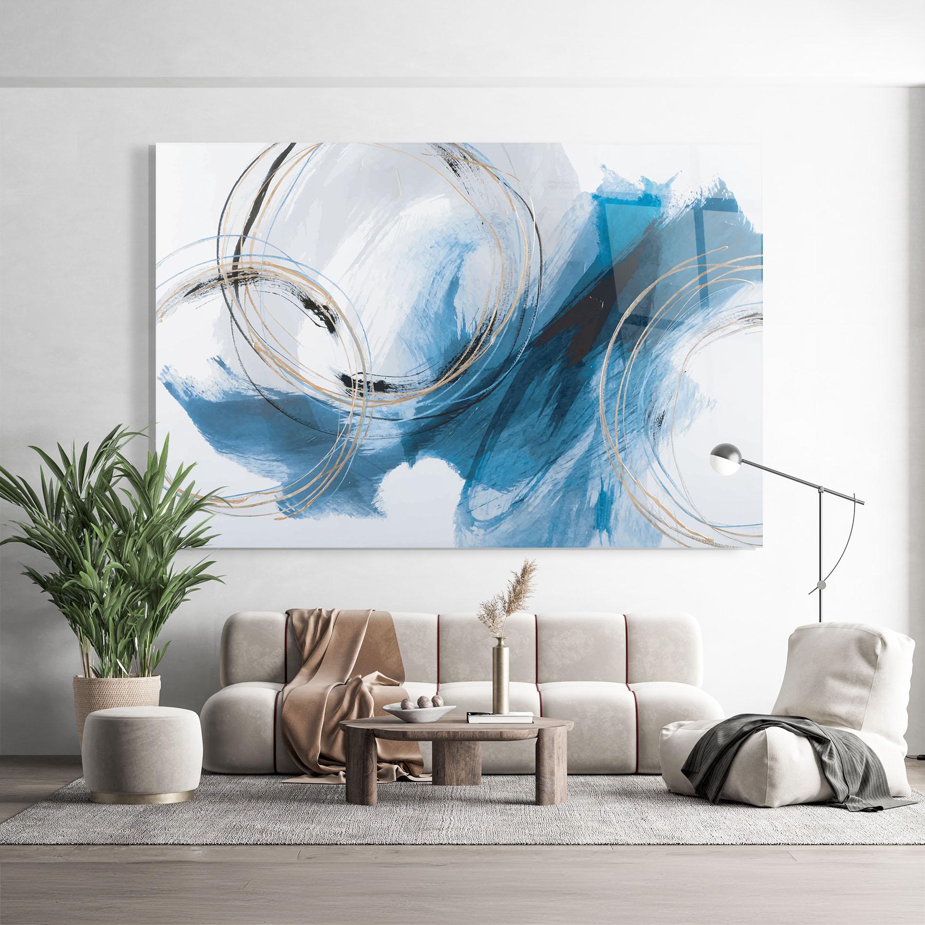 Tablou Sticla Beautiful Abstract Painting mockup 9