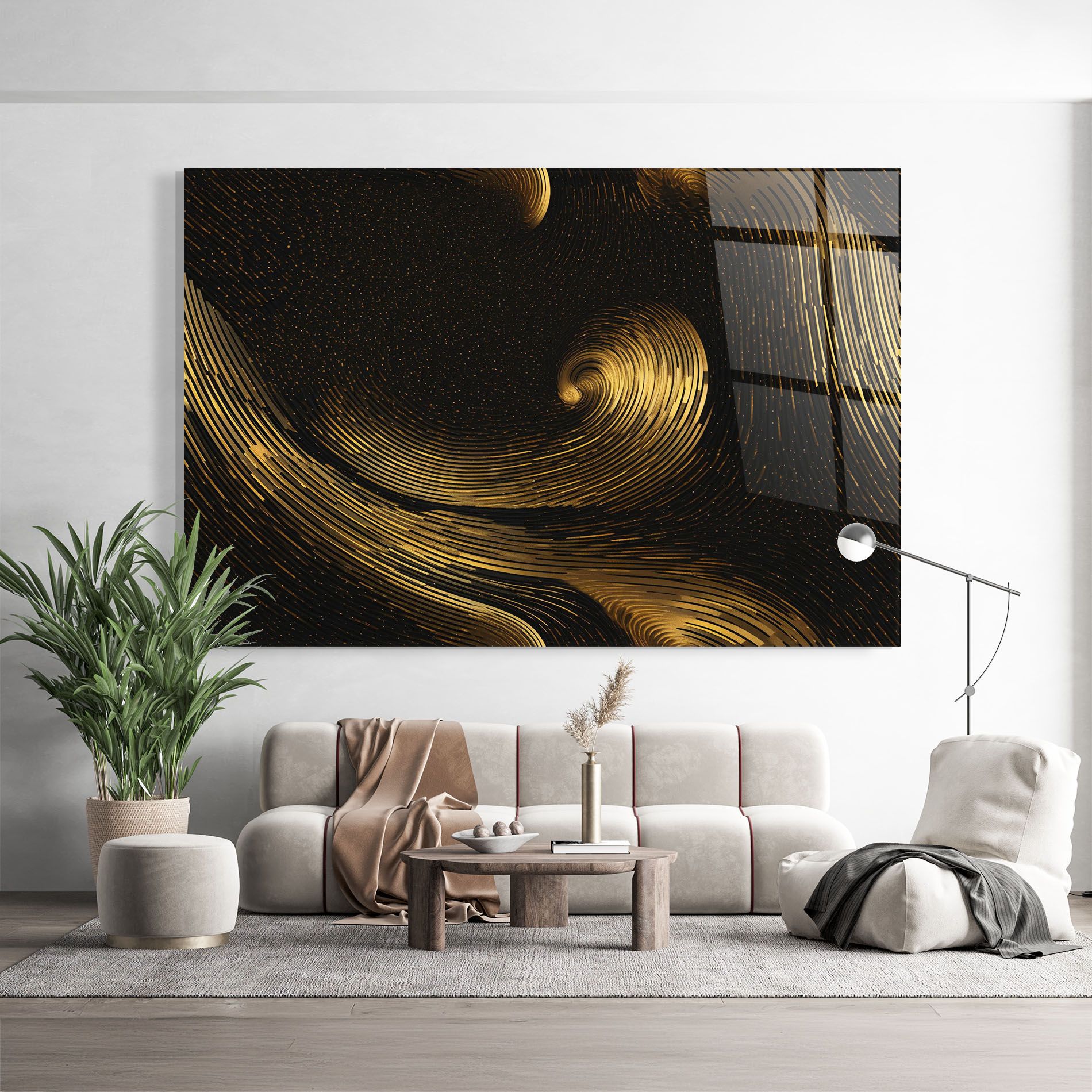 Black Painting With Gold mockup 9