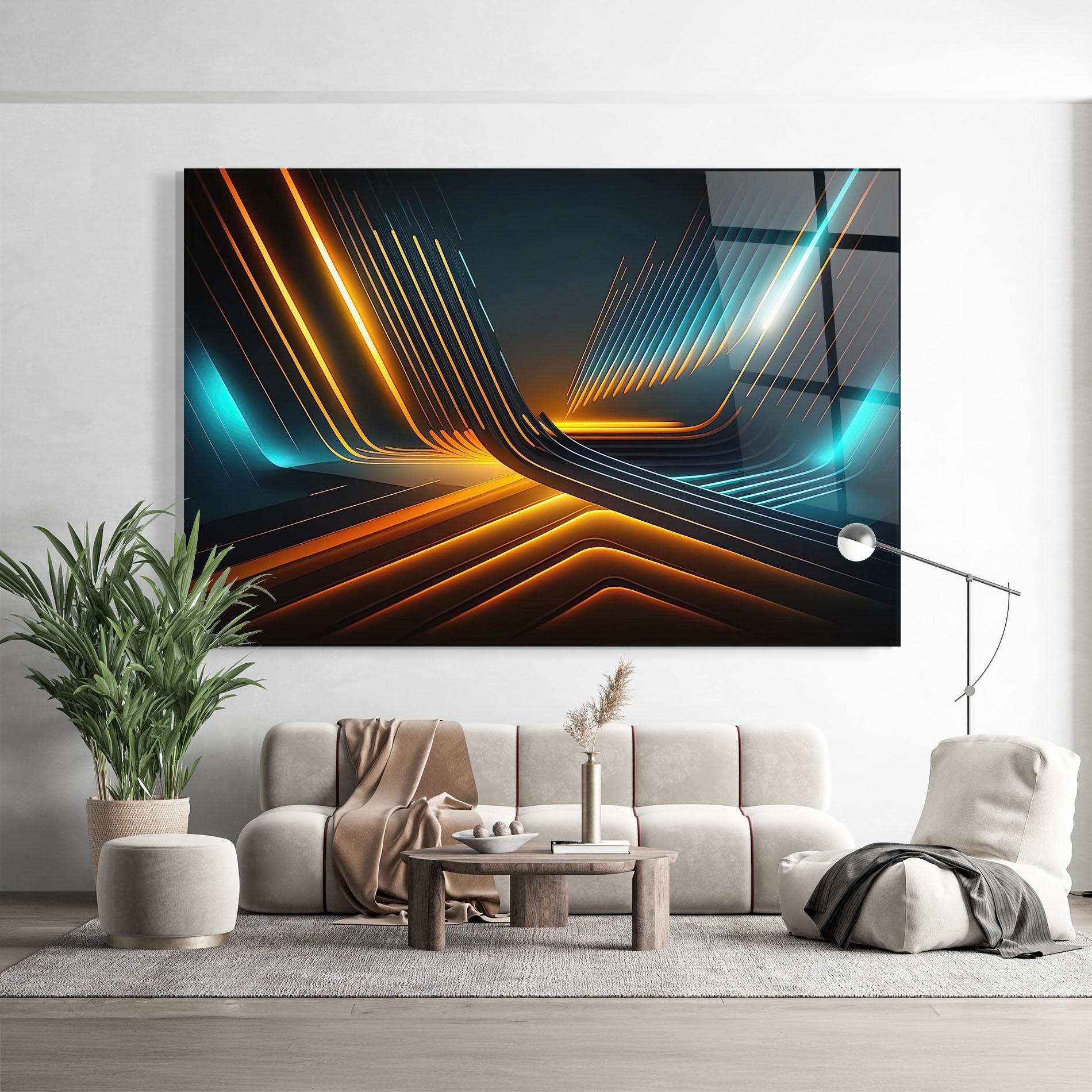 Tablou Sticla Futuristic Background mockup 9