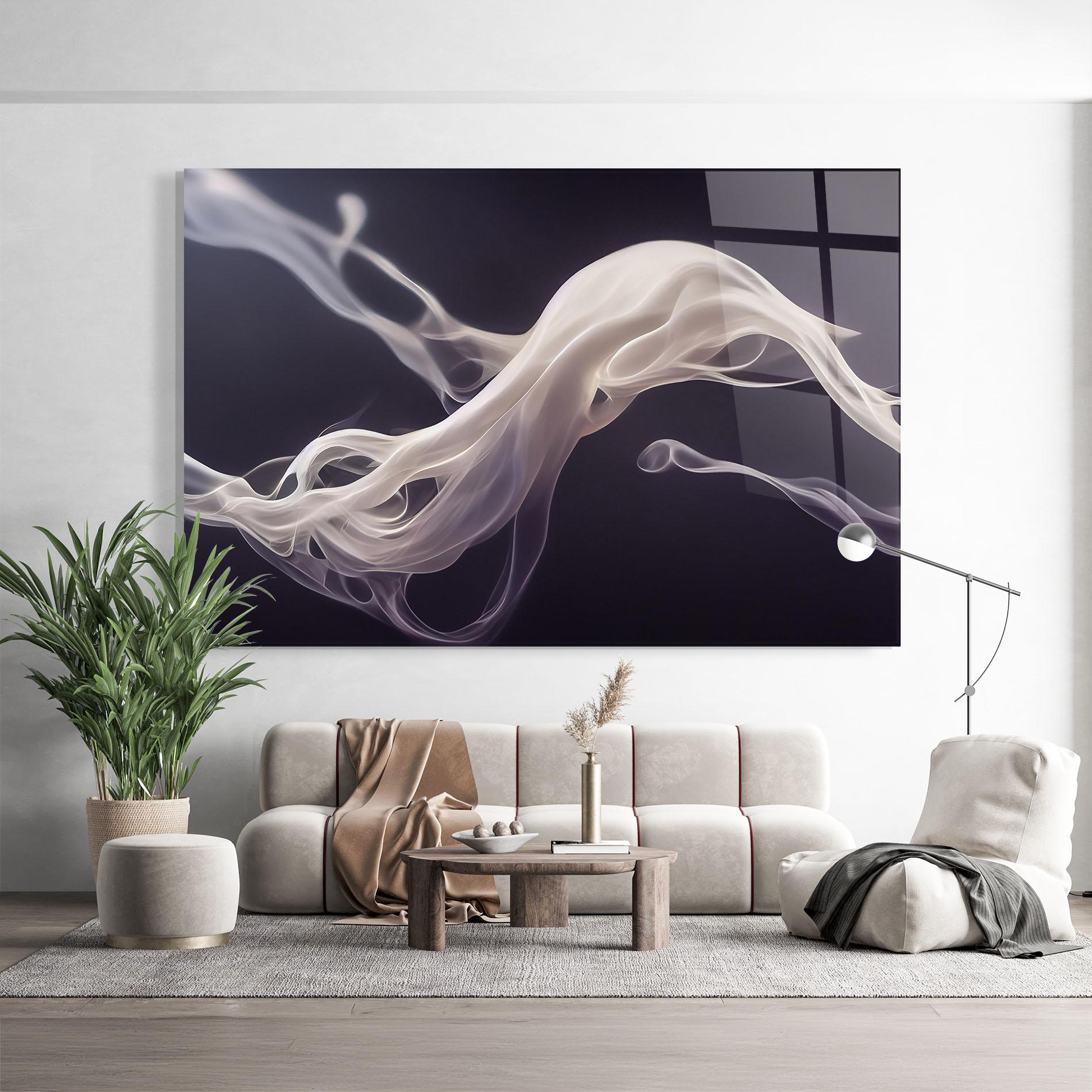 Tablou Sticla Grey Smoke mockup 9