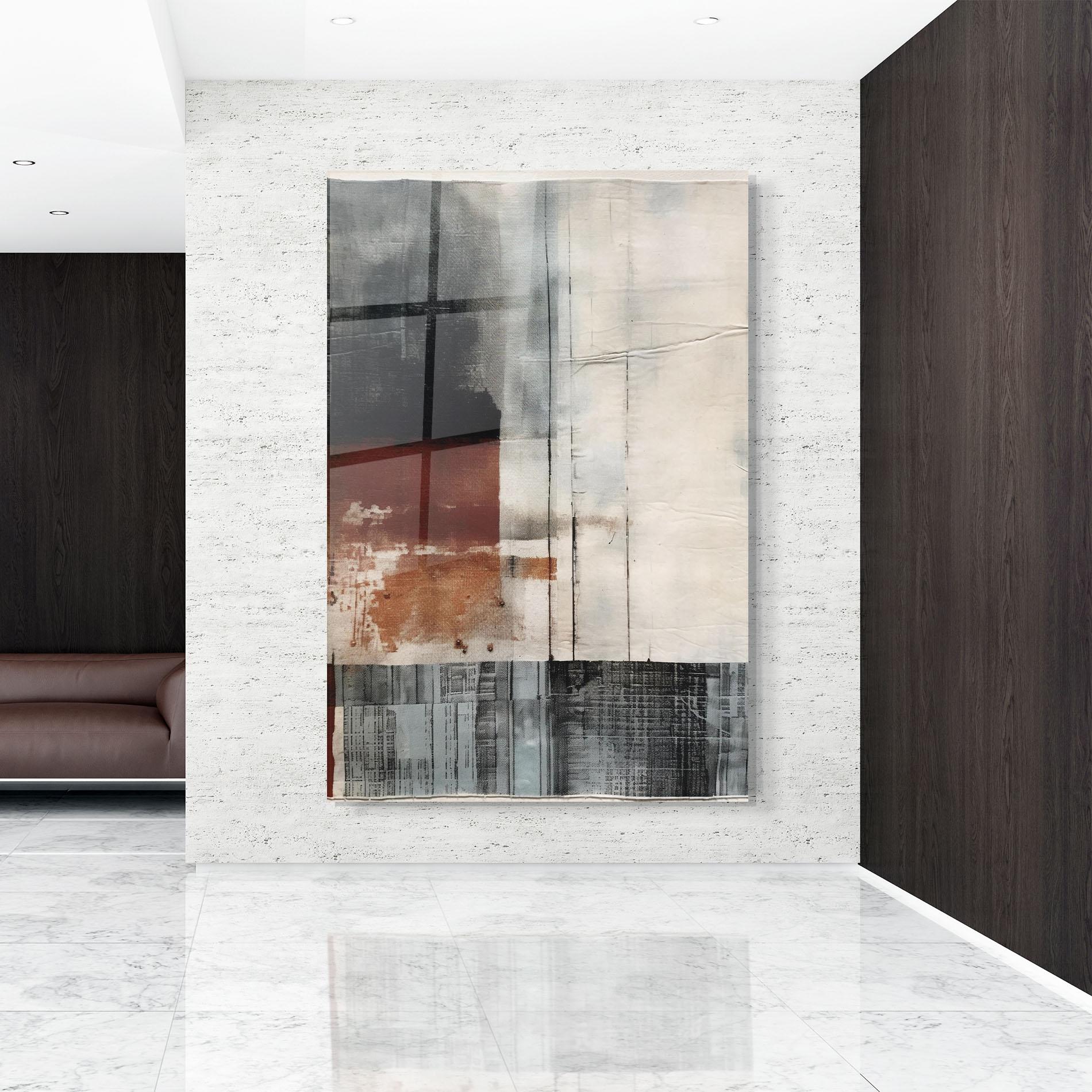 Tablou Sticla Abstract Painting mockup 9