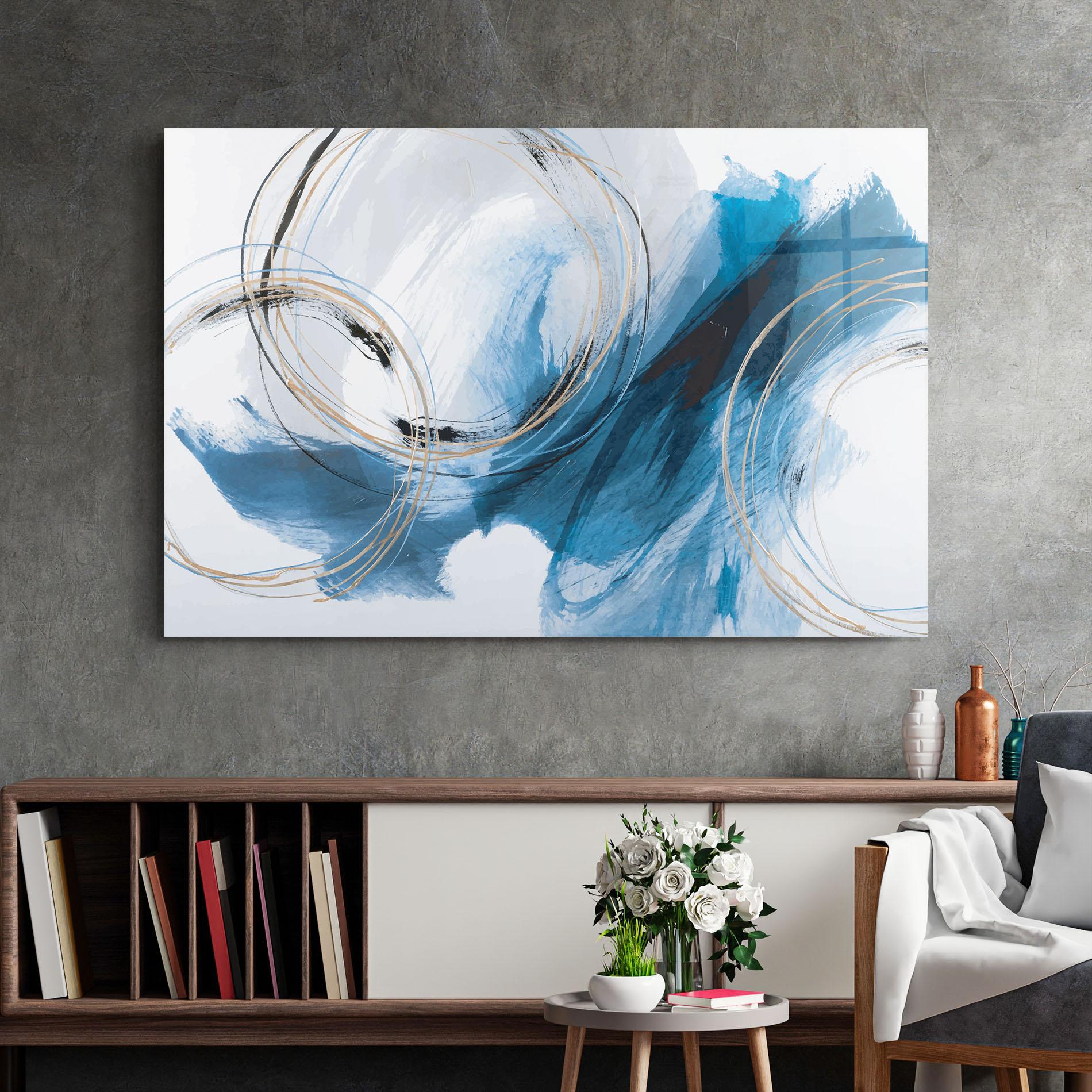 Tablou Sticla Beautiful Abstract Painting mockup 2