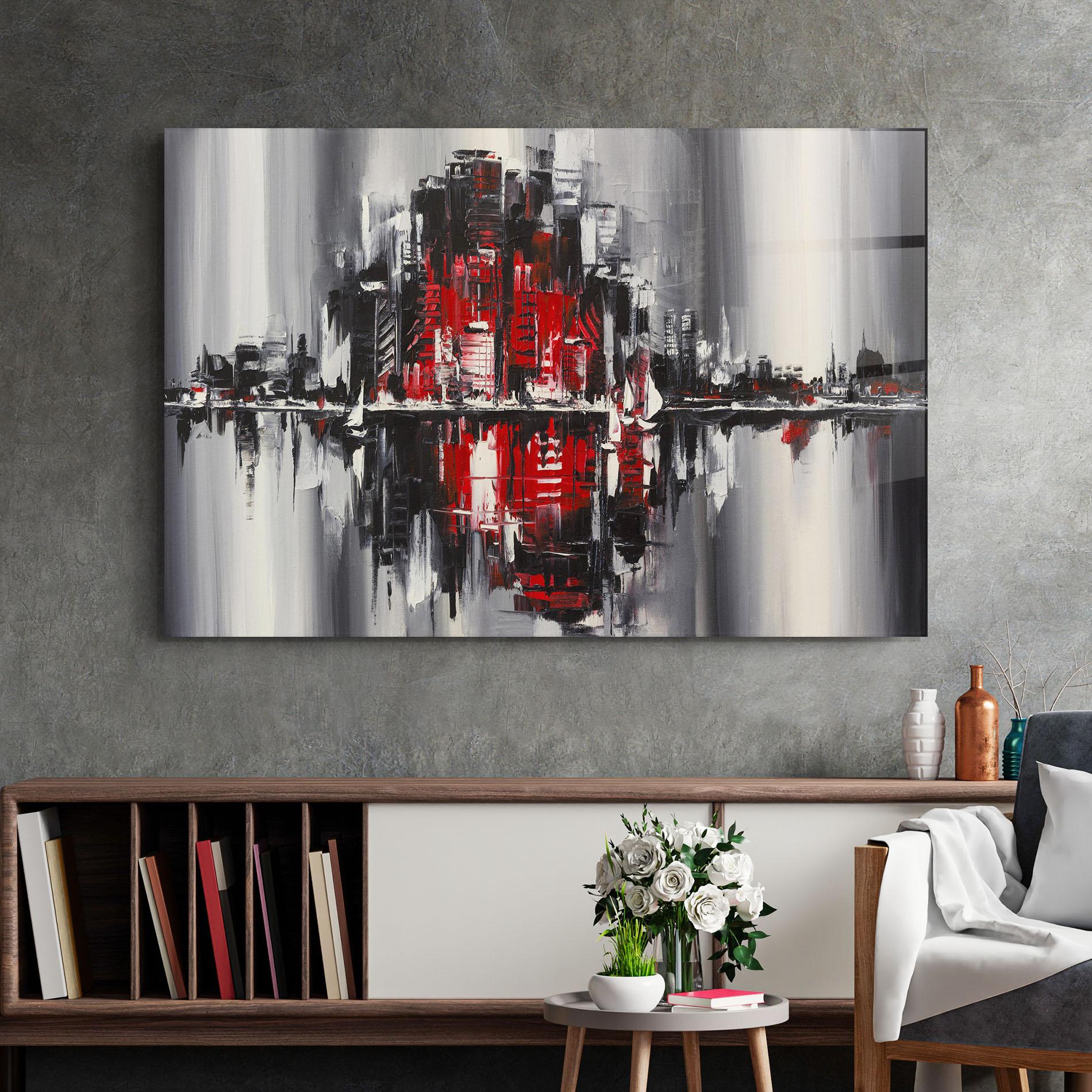 Tablou Sticla Cityscape mockup 2