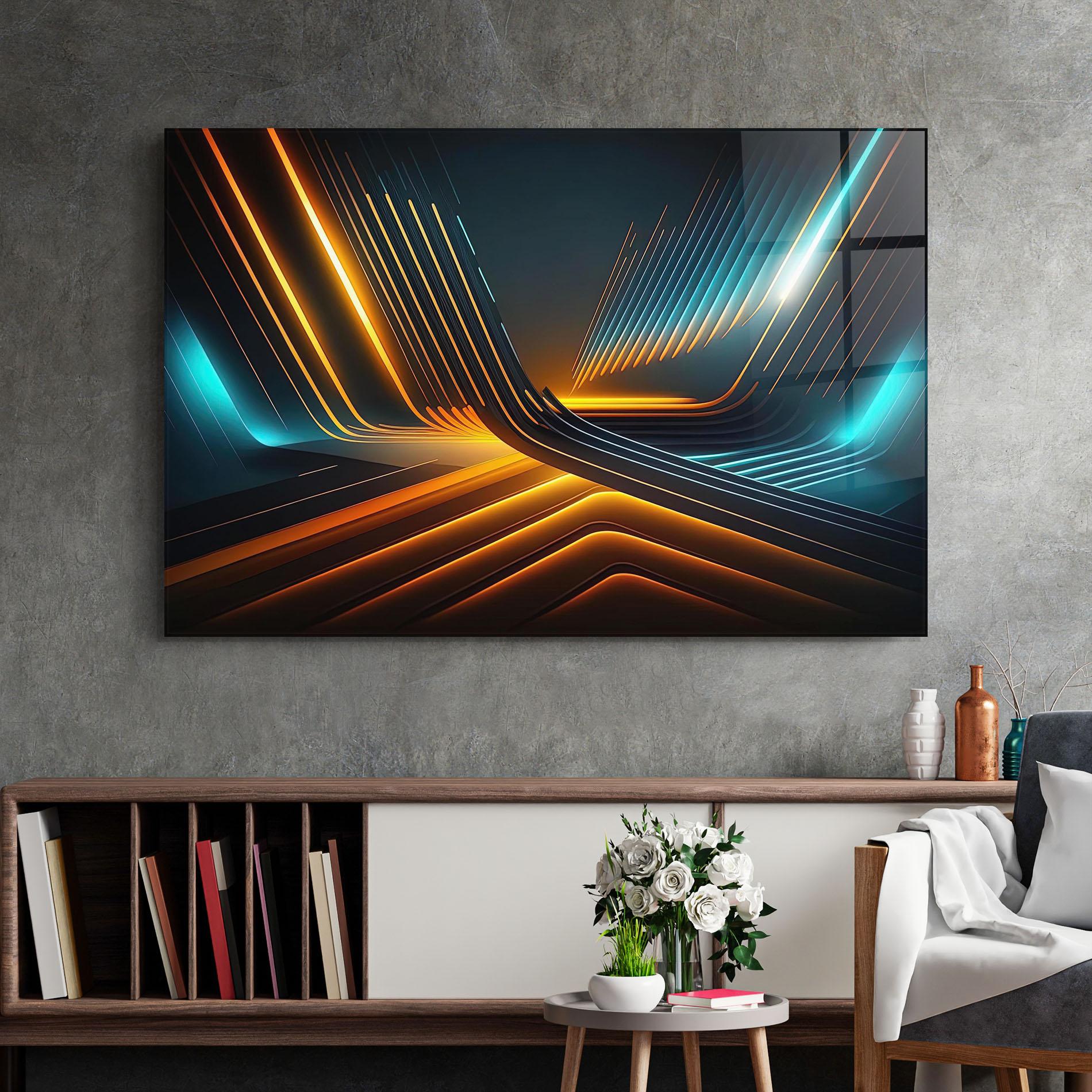 Tablou Sticla Futuristic Background mockup 2