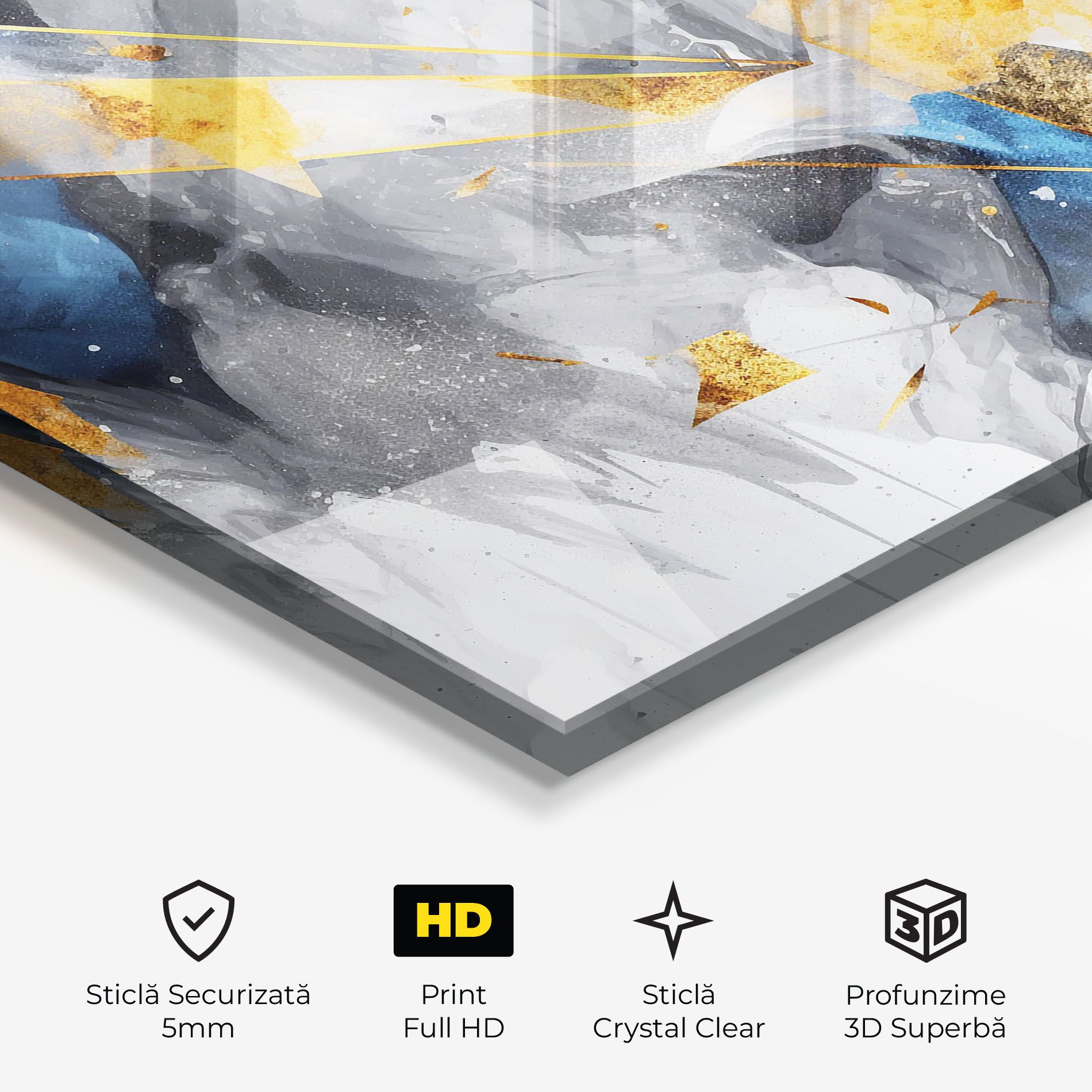 Abstract Gold Blue Pattern mockup 3