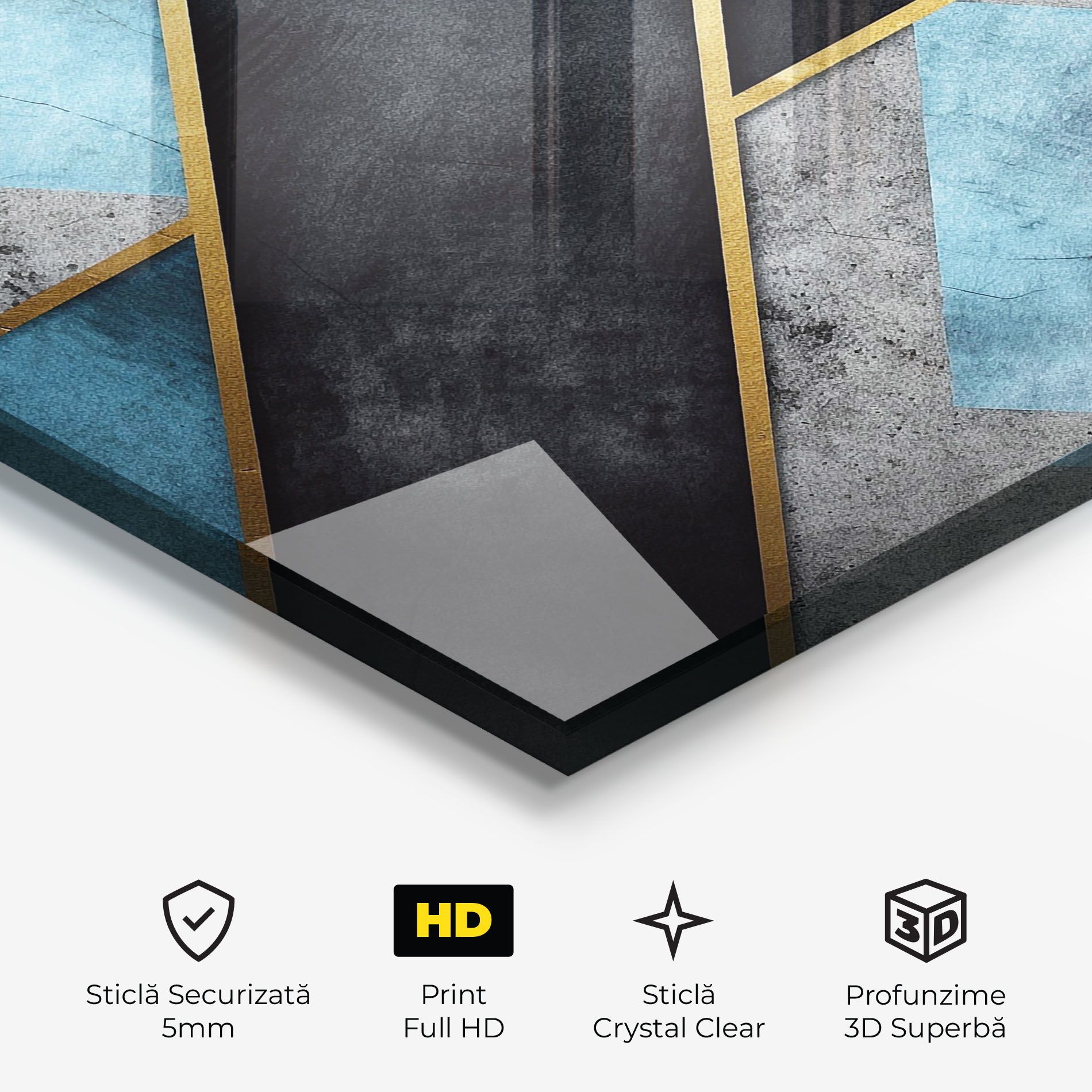 Grey With Blue Painting mockup 3