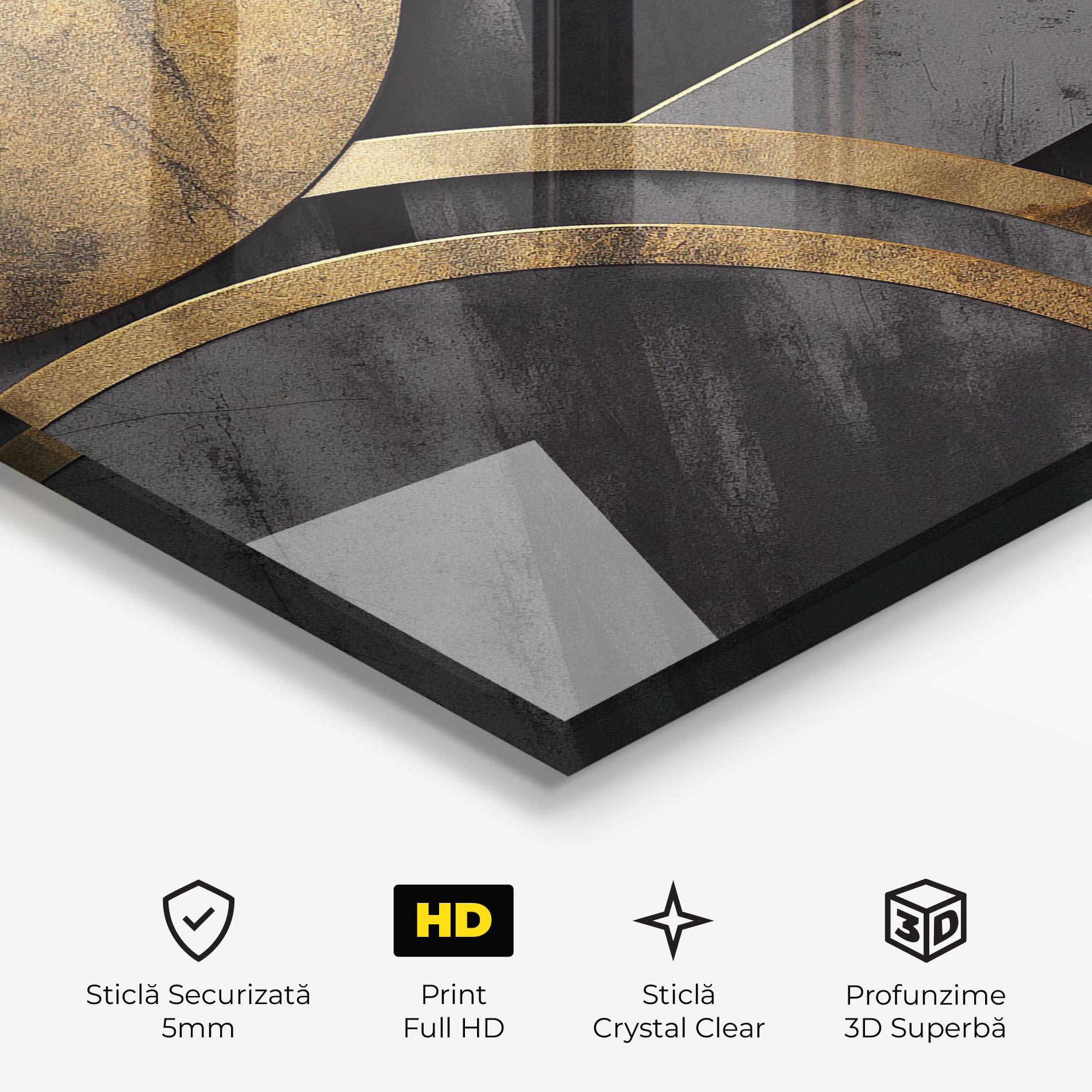 Grey With Gold Painting mockup 3