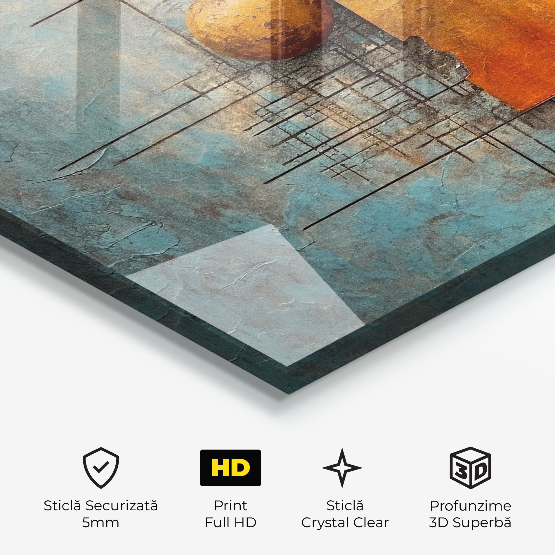 Orange Square Painting mockup 3