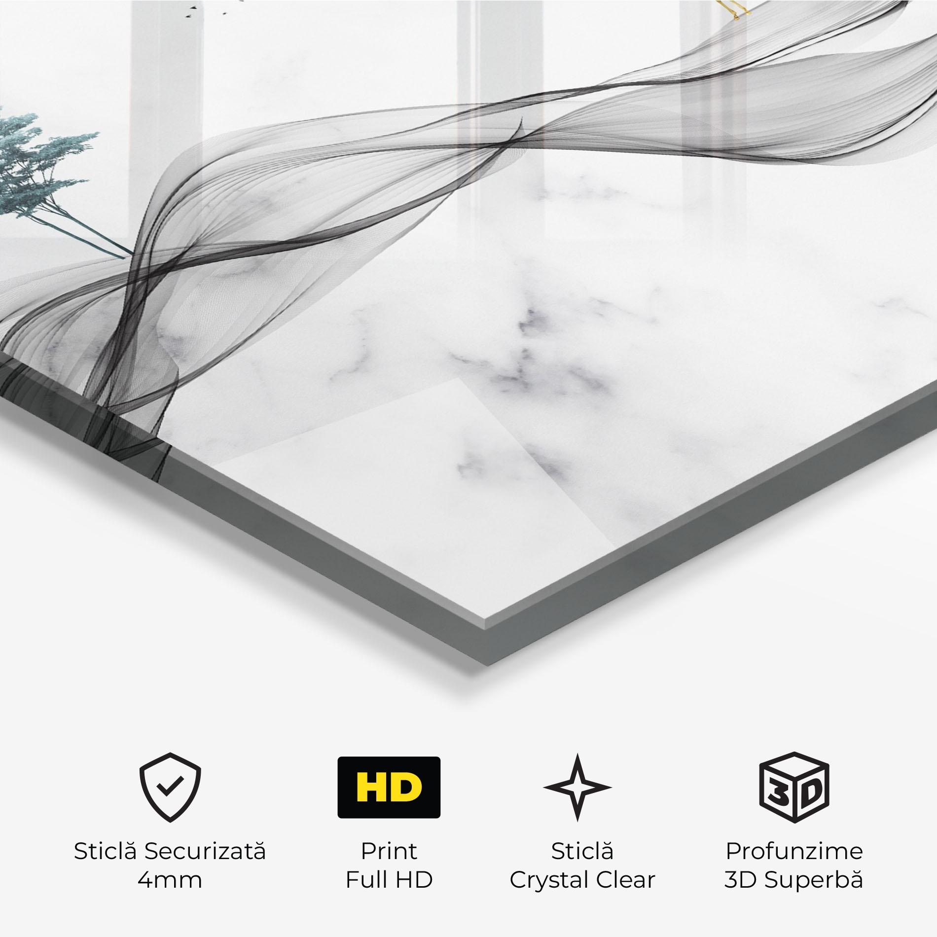 Tablou Sticla Abstract Golden Landscape 1 mockup 3