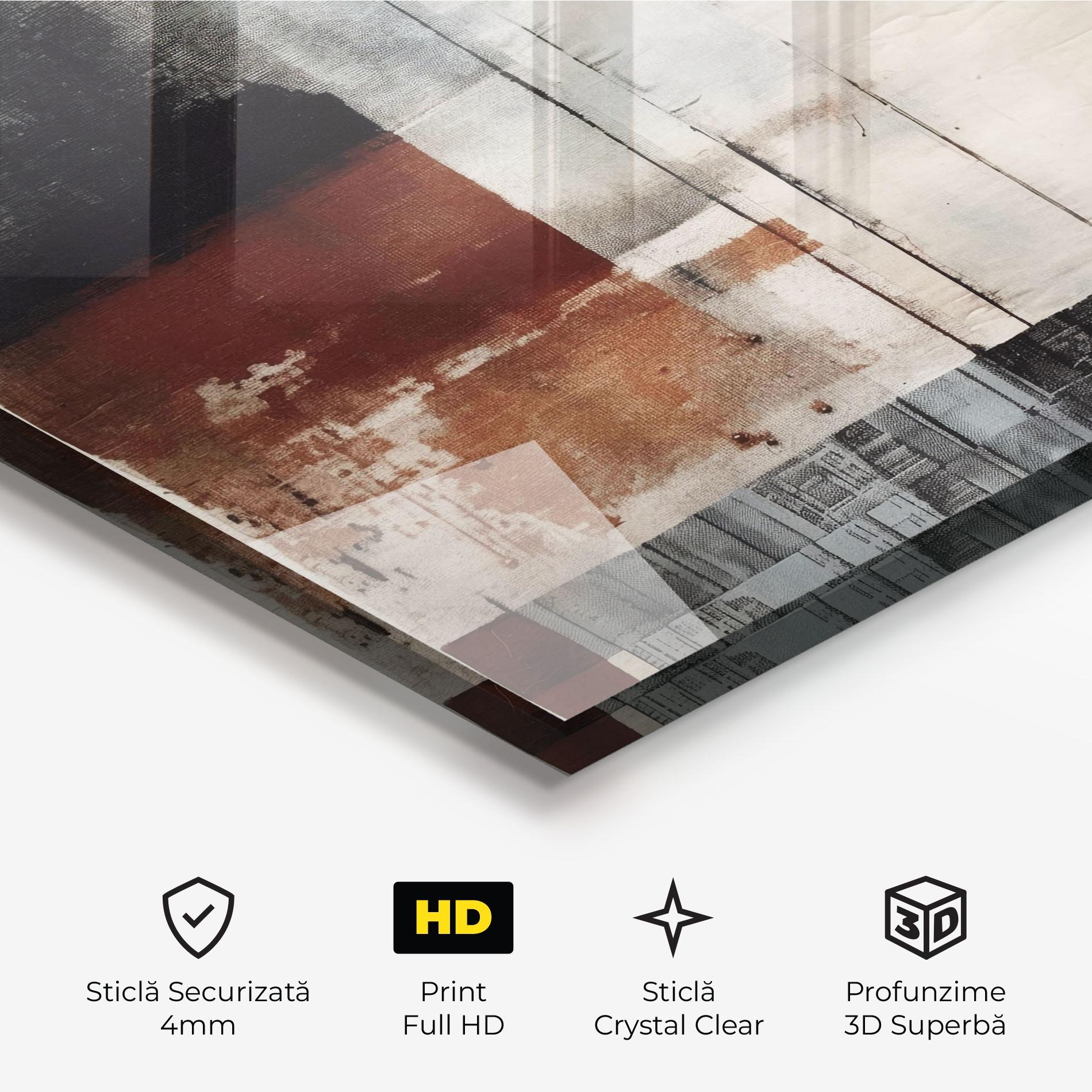 Tablou Sticla Abstract Painting mockup 3