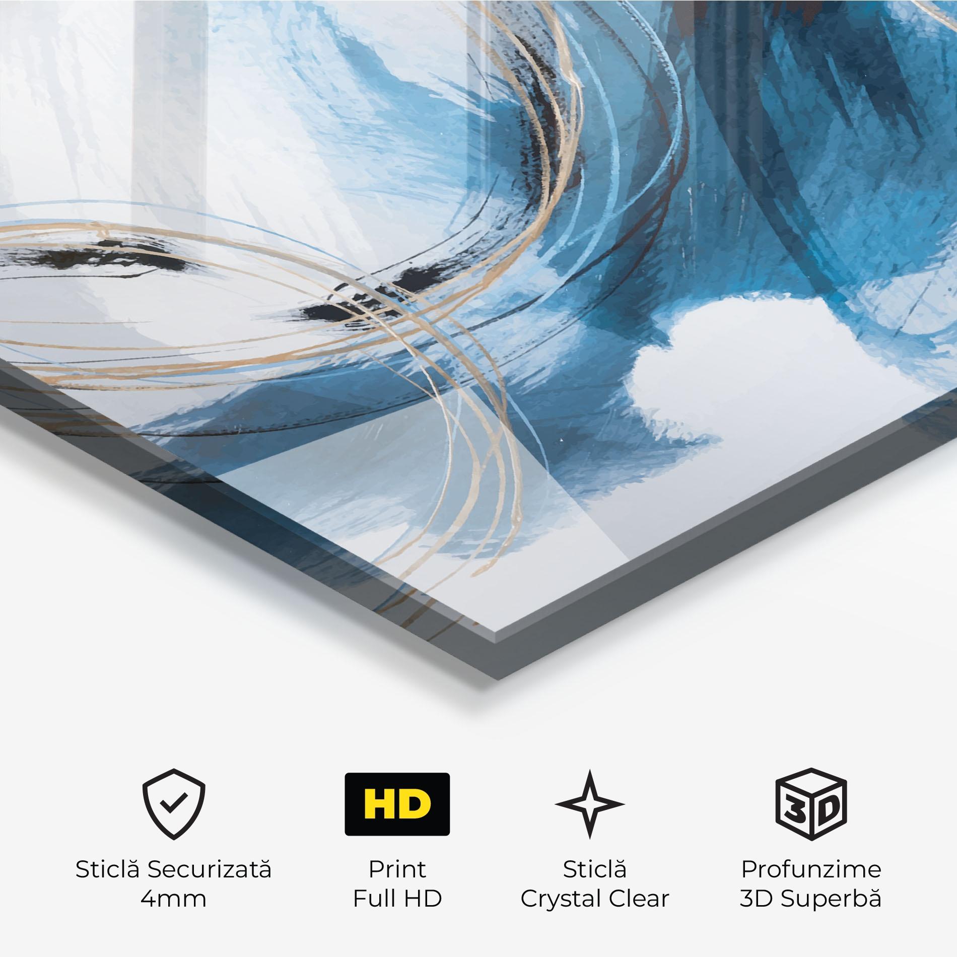 Tablou Sticla Beautiful Abstract Painting mockup 3