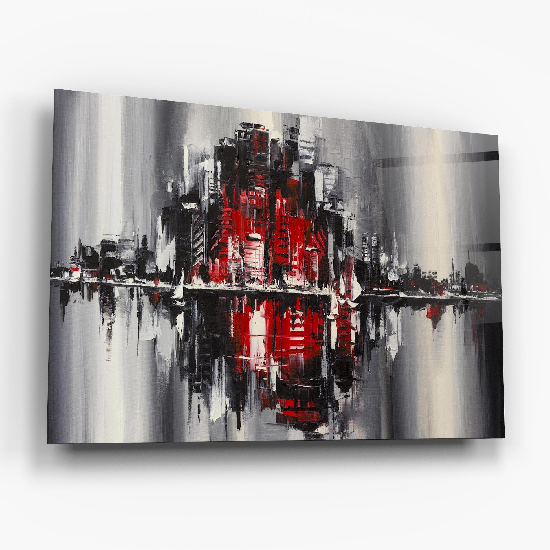 Tablou Sticla Cityscape mockup 6