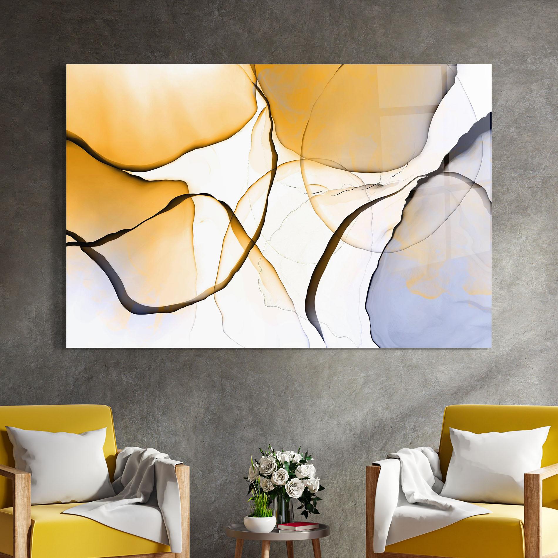 Tablou Sticla Abstract Alcohol Ink mockup 4