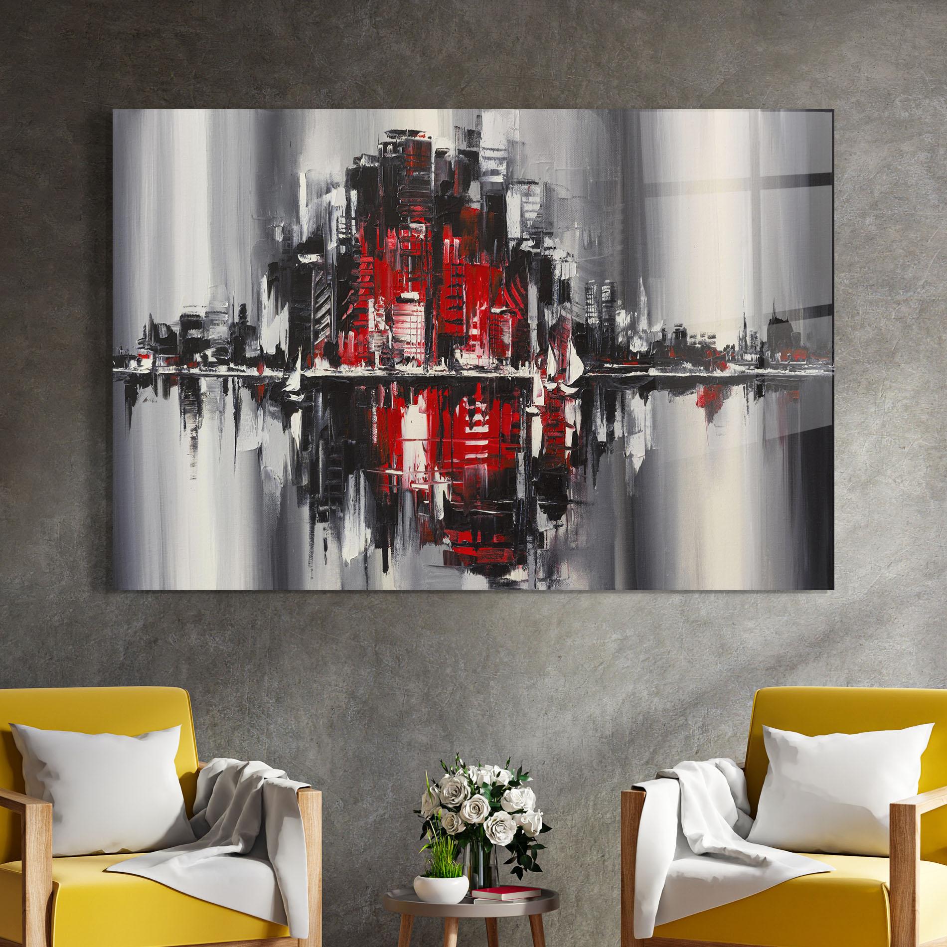 Tablou Sticla Cityscape mockup 4