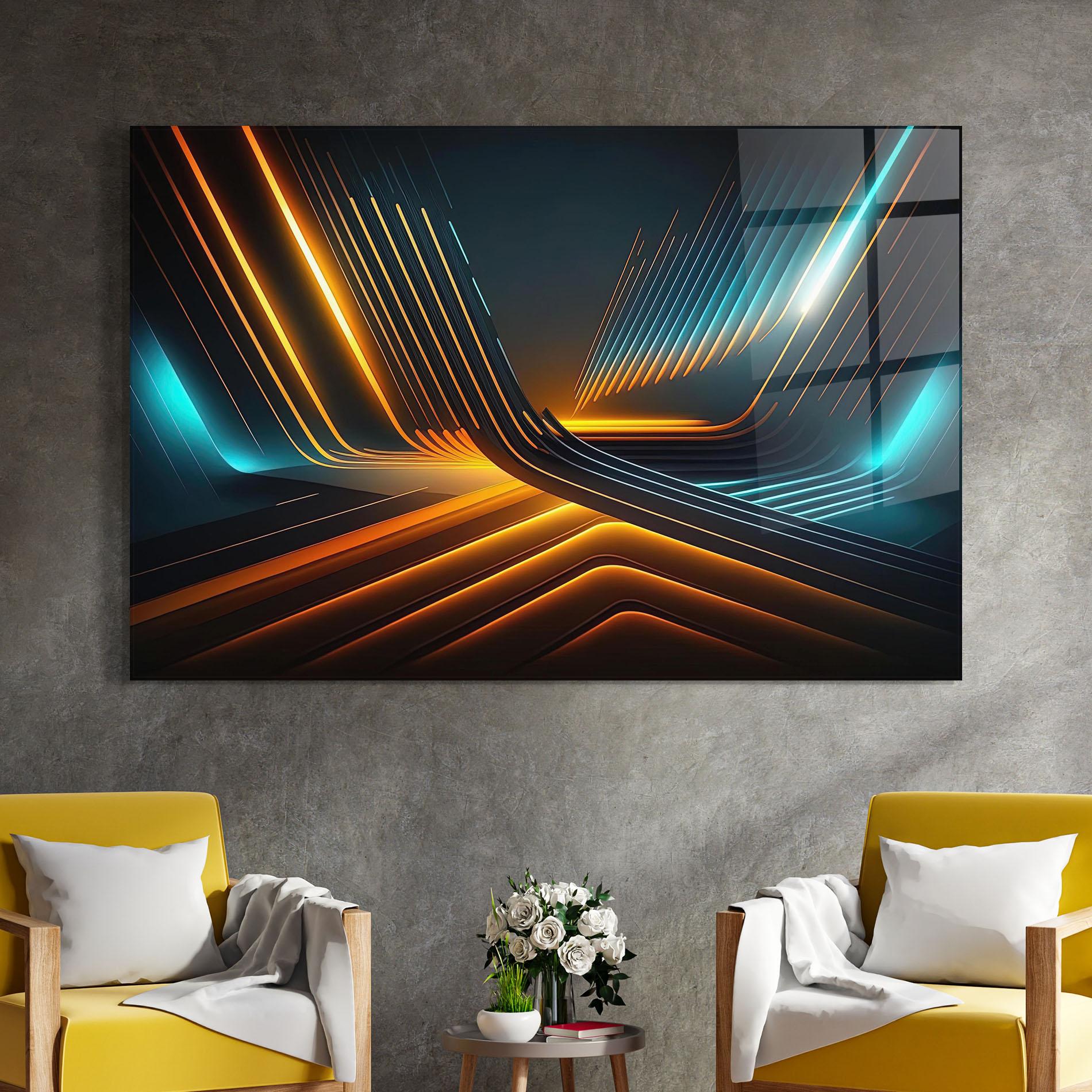 Tablou Sticla Futuristic Background mockup 4