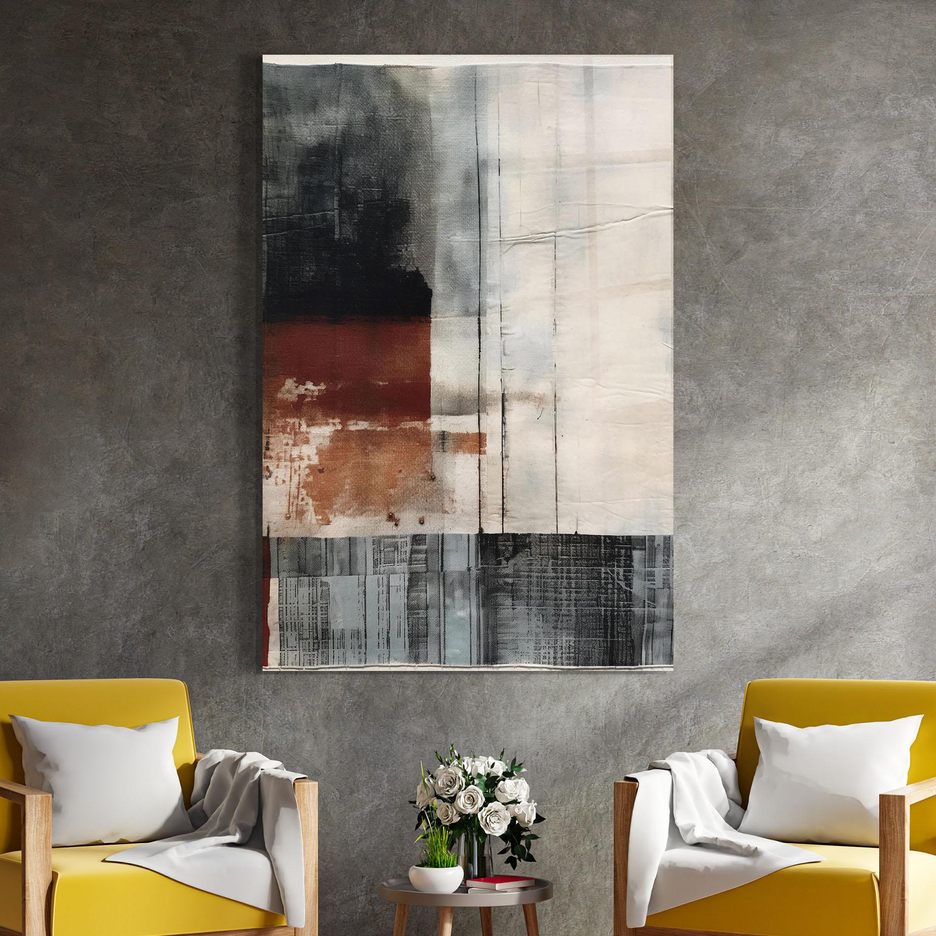 Tablou Sticla Abstract Painting mockup 4
