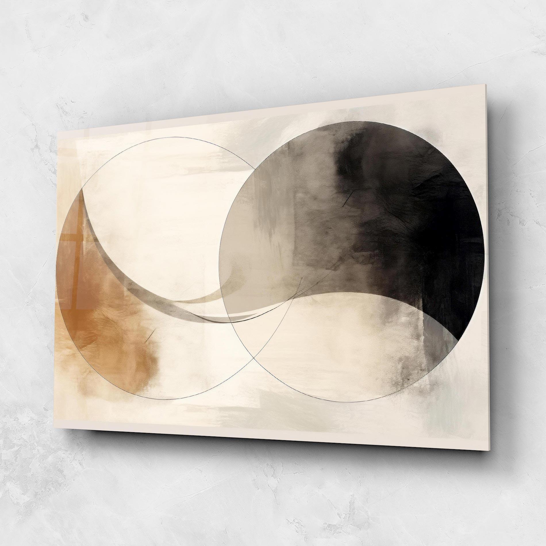 Tablou Sticla Abstract Circle Painting mockup 1