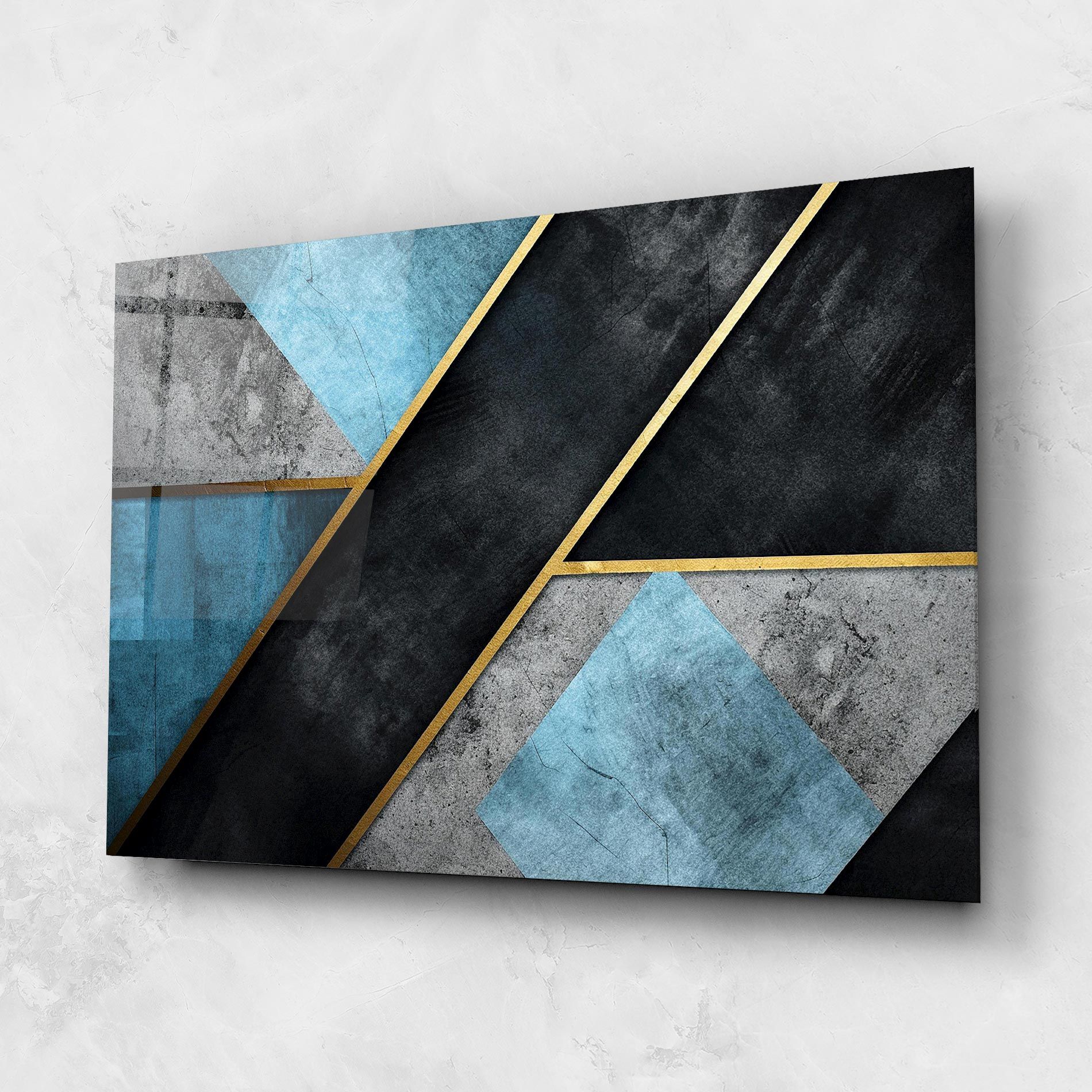 Grey With Blue Painting mockup 1