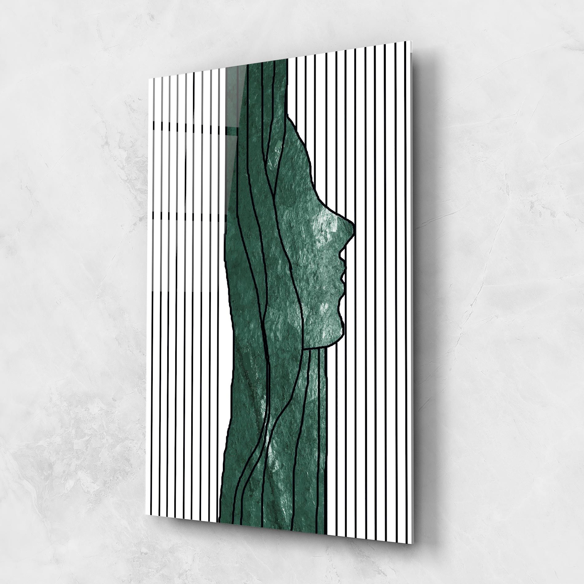 Abstract Green Face mockup 1
