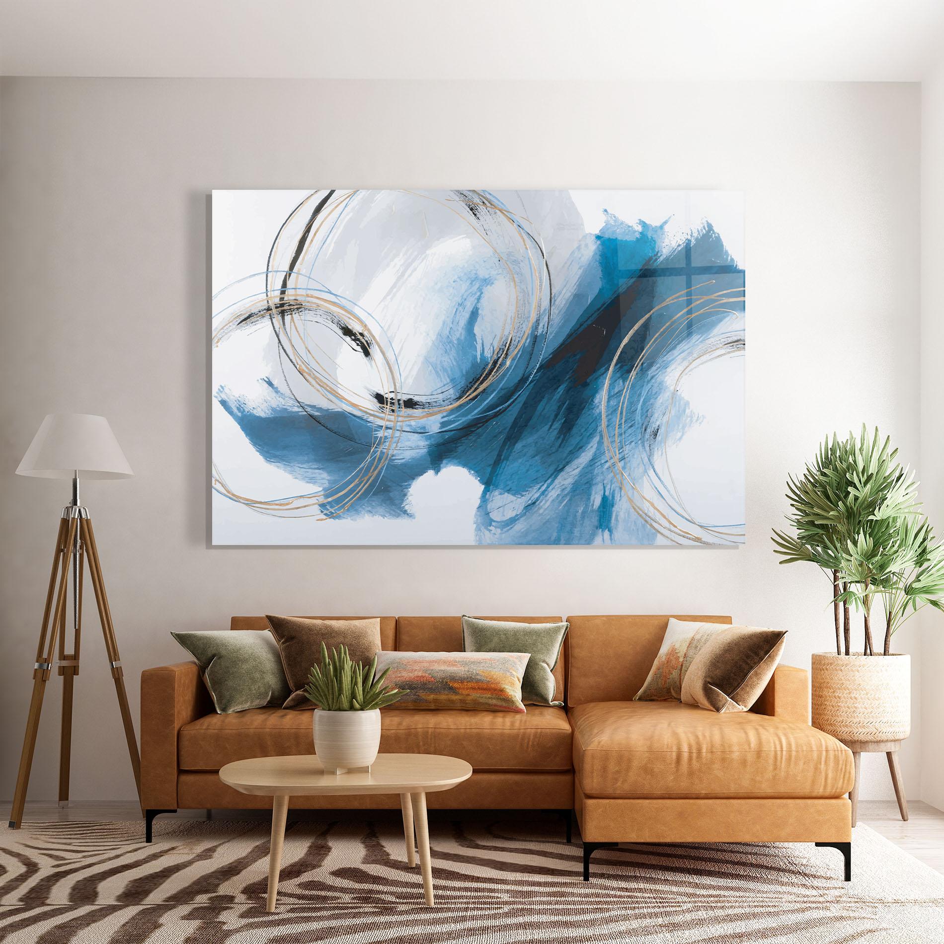 Tablou Sticla Beautiful Abstract Painting mockup 7