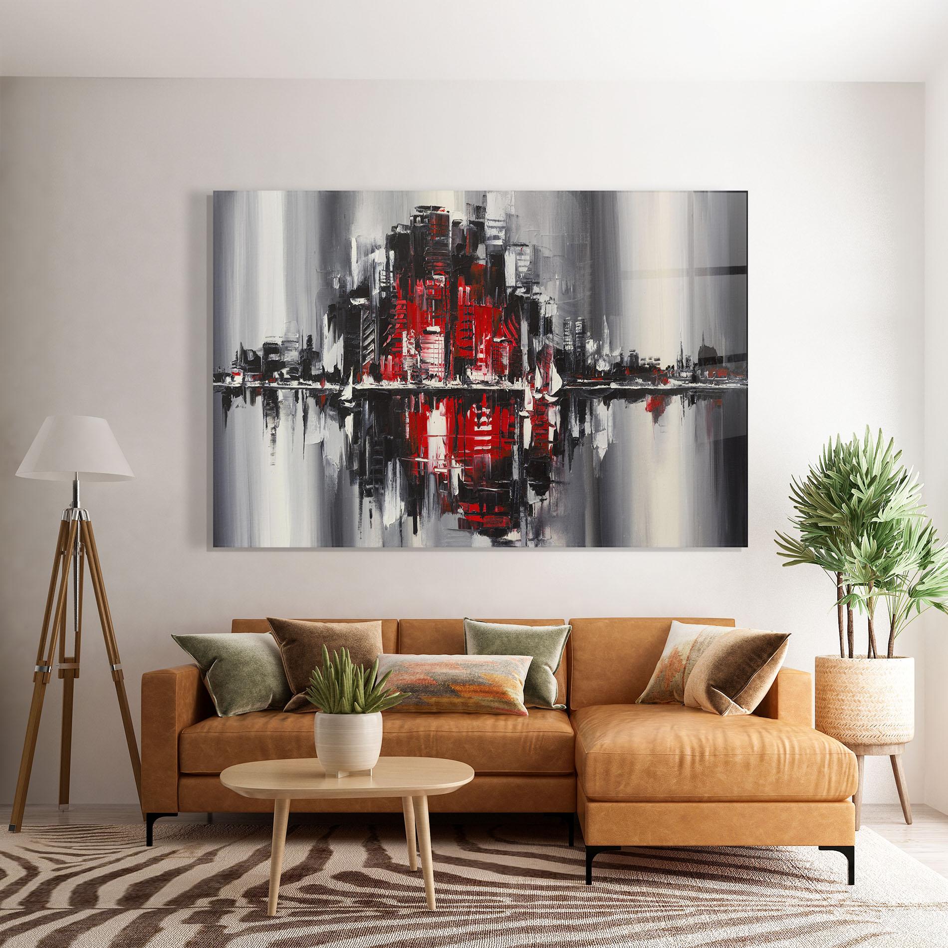 Tablou Sticla Cityscape mockup 7