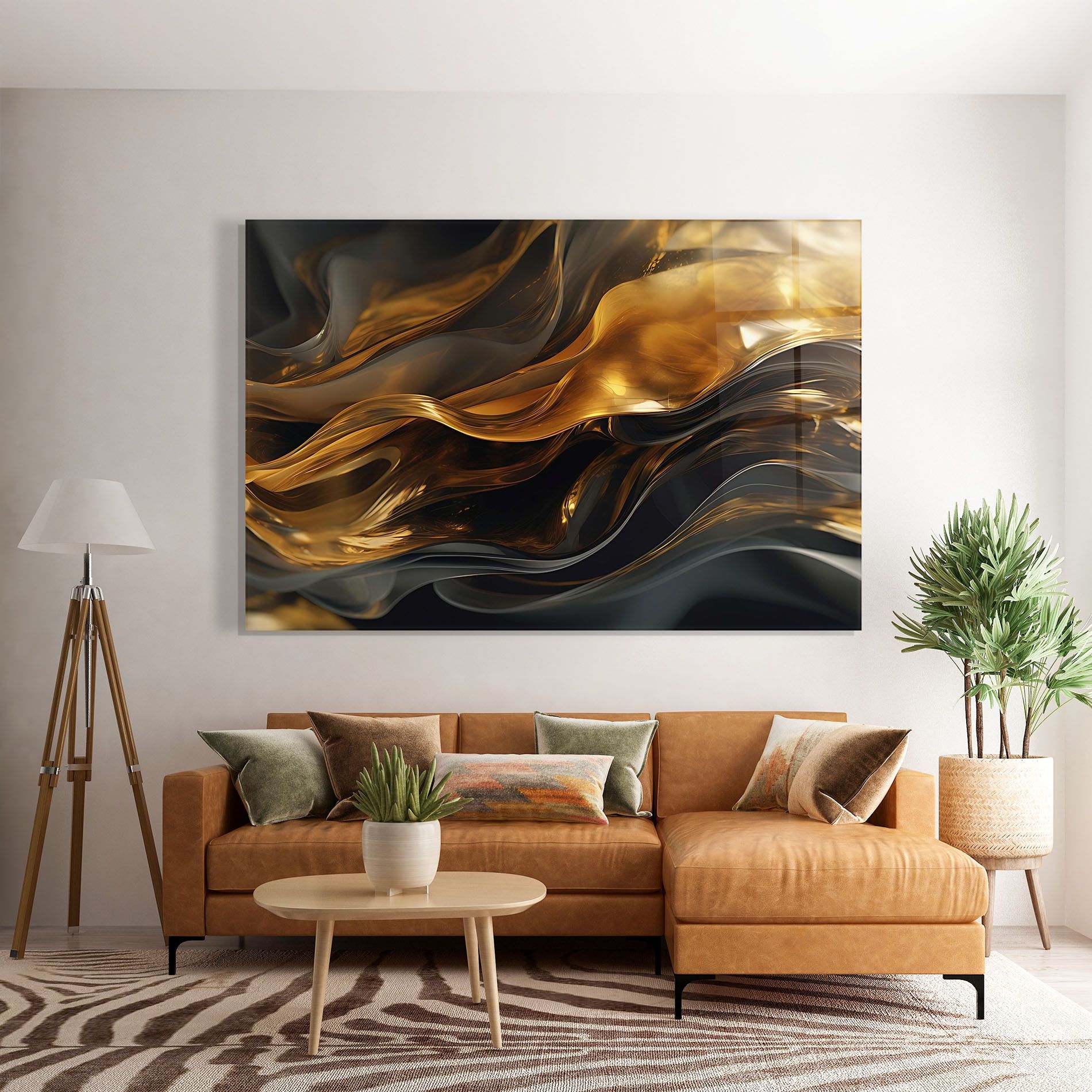 Gold With Black Wave mockup 7