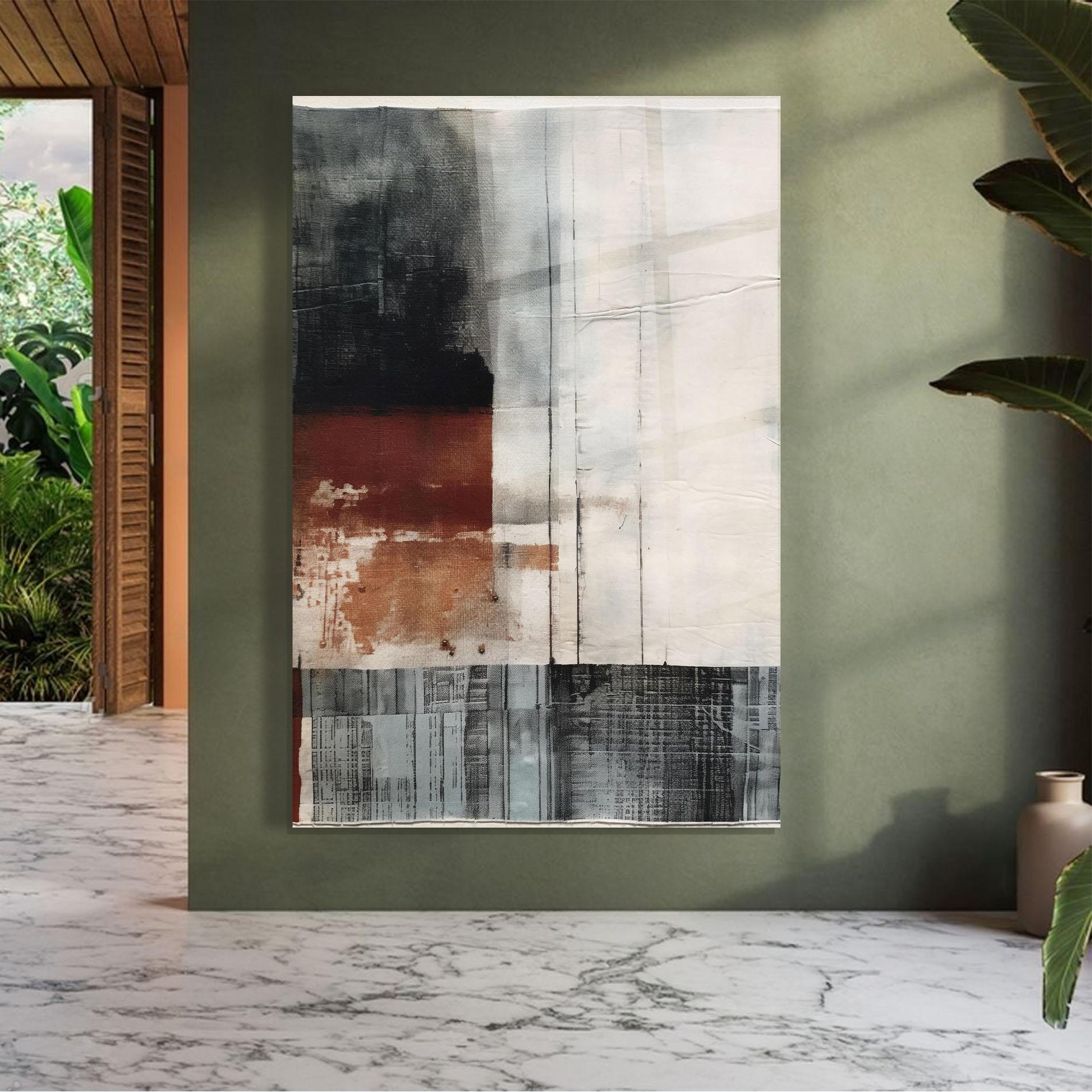 Tablou Sticla Abstract Painting mockup 7